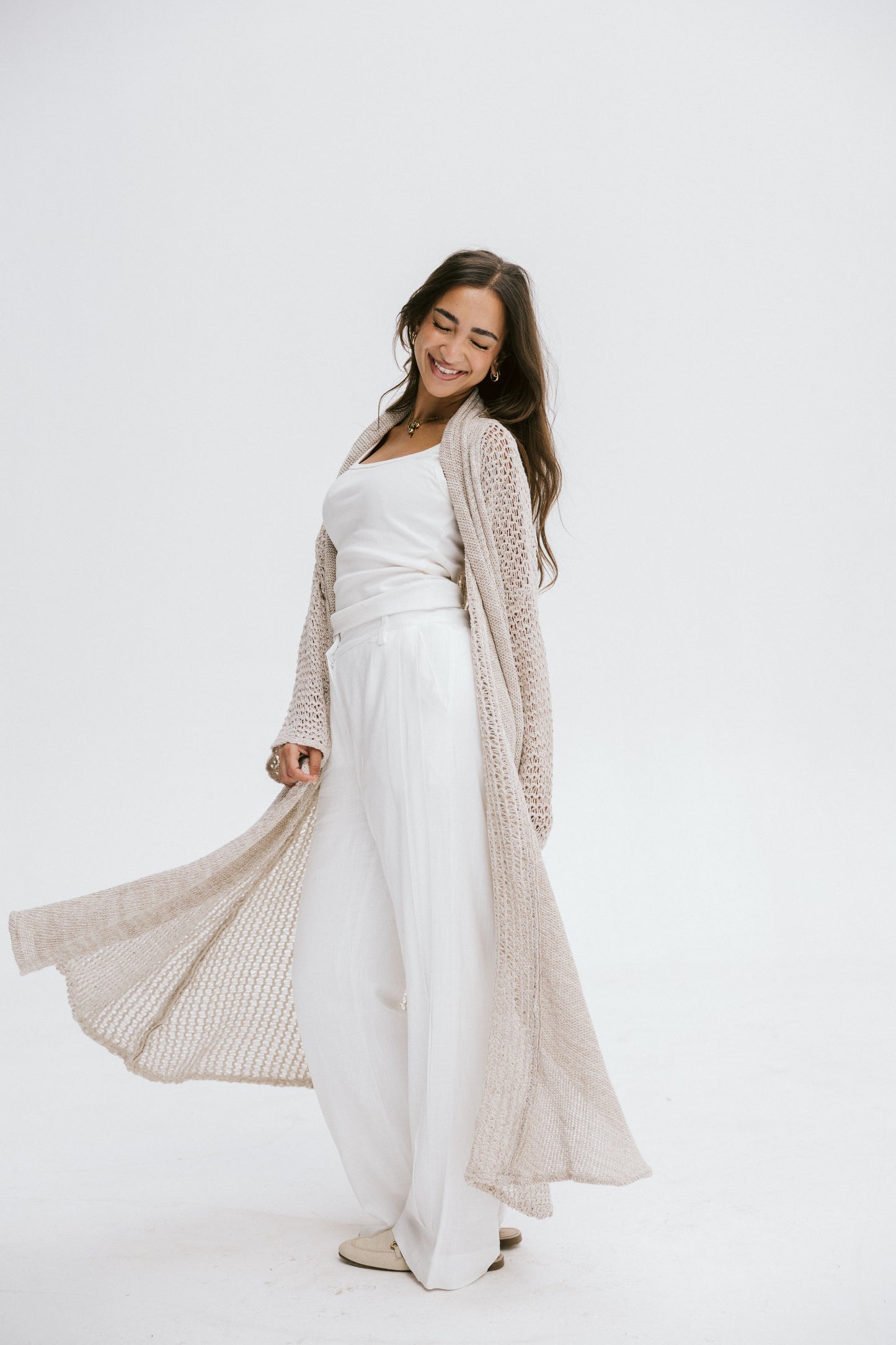 The Haze Cardigan in Beige 2.0