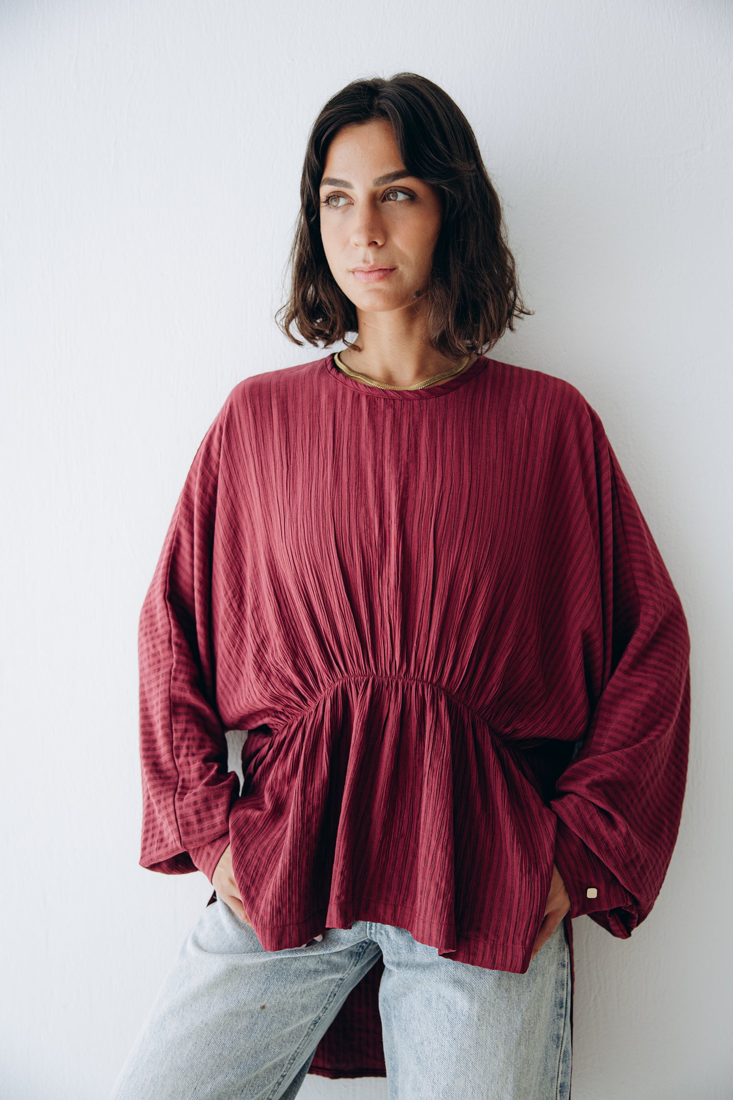 Willow Blouse in Ruby