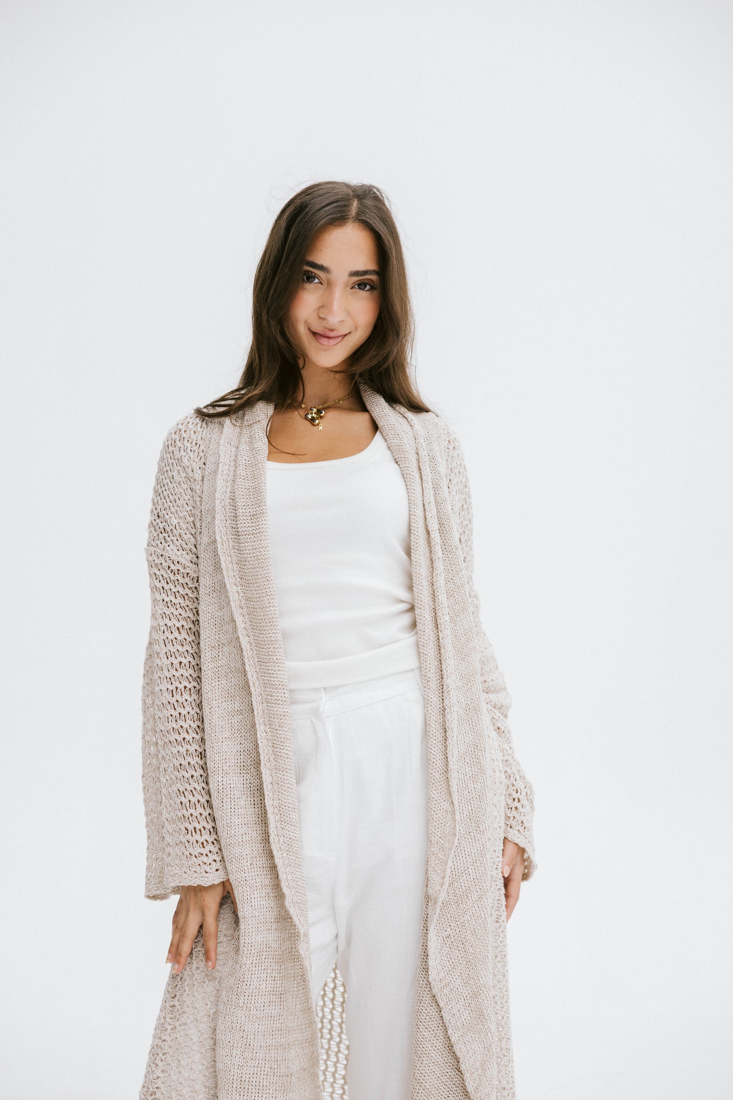 The Haze Cardigan in Beige 2.0