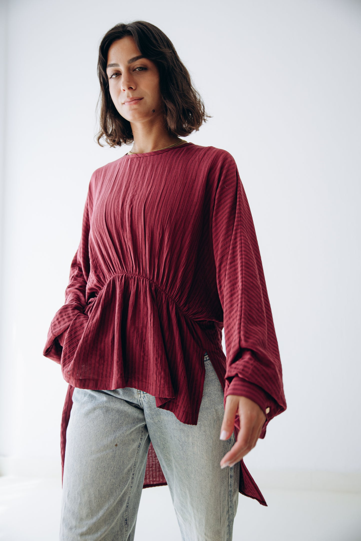 Willow Blouse in Ruby