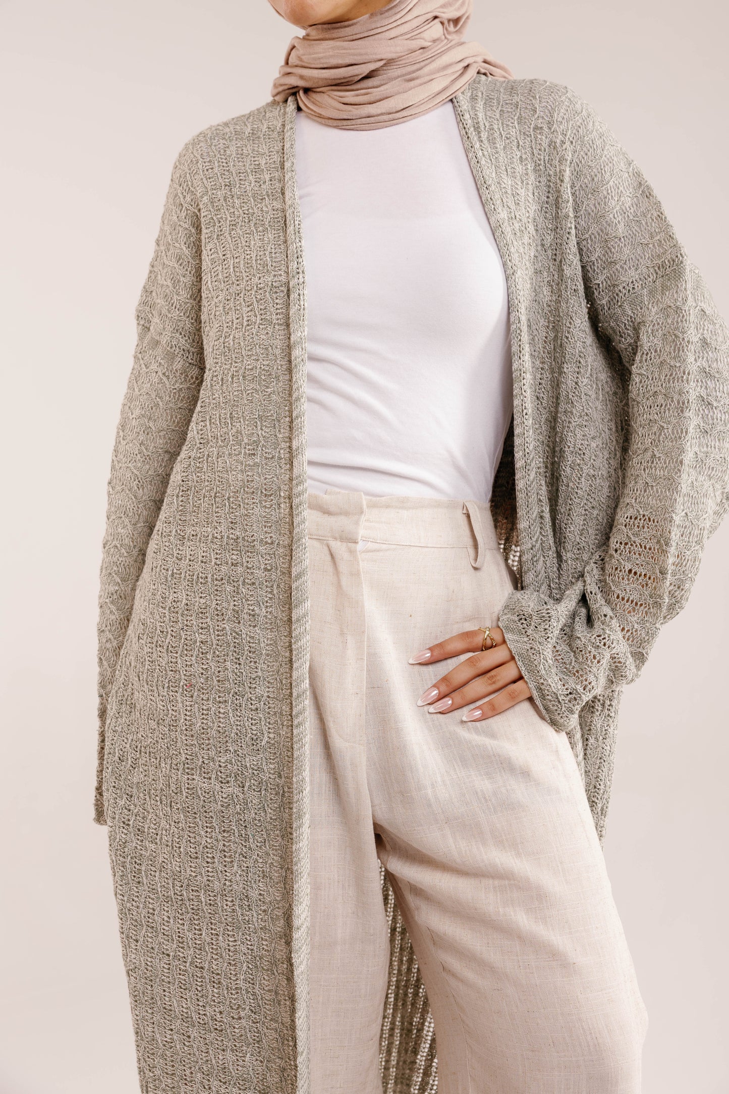 Cloud Knit Cardigan in Basil