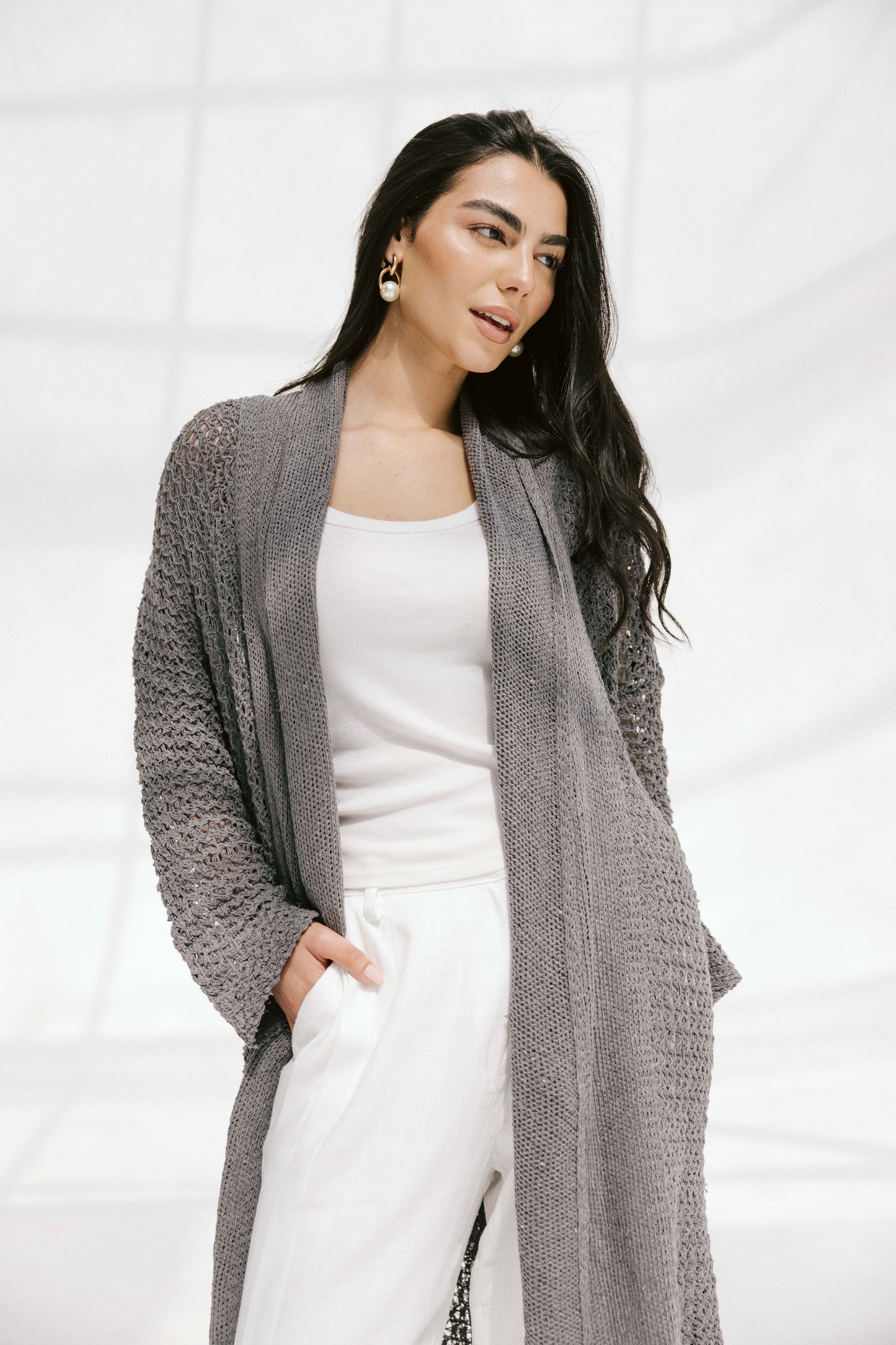 The Haze Cardigan in Gray 2.0