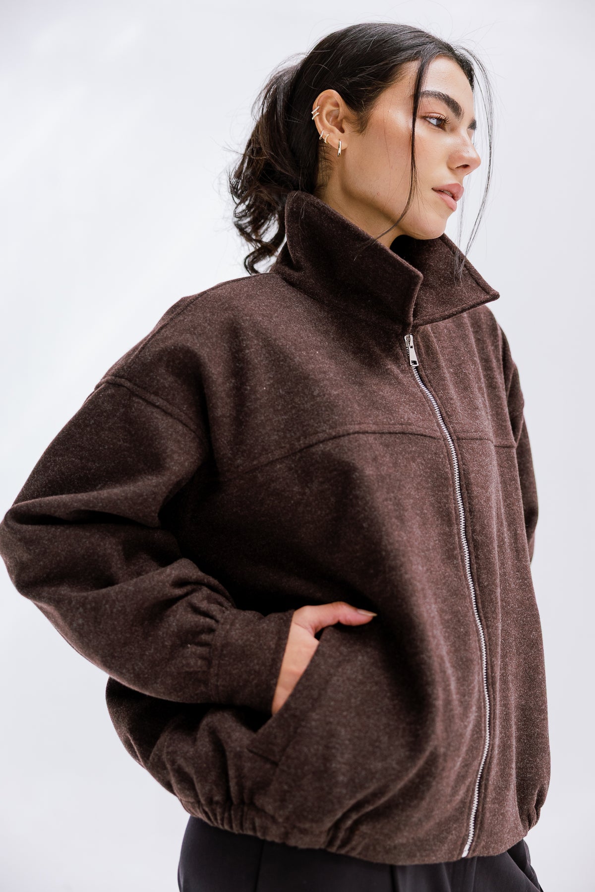 Daily Bomber Jacket in Cocoa