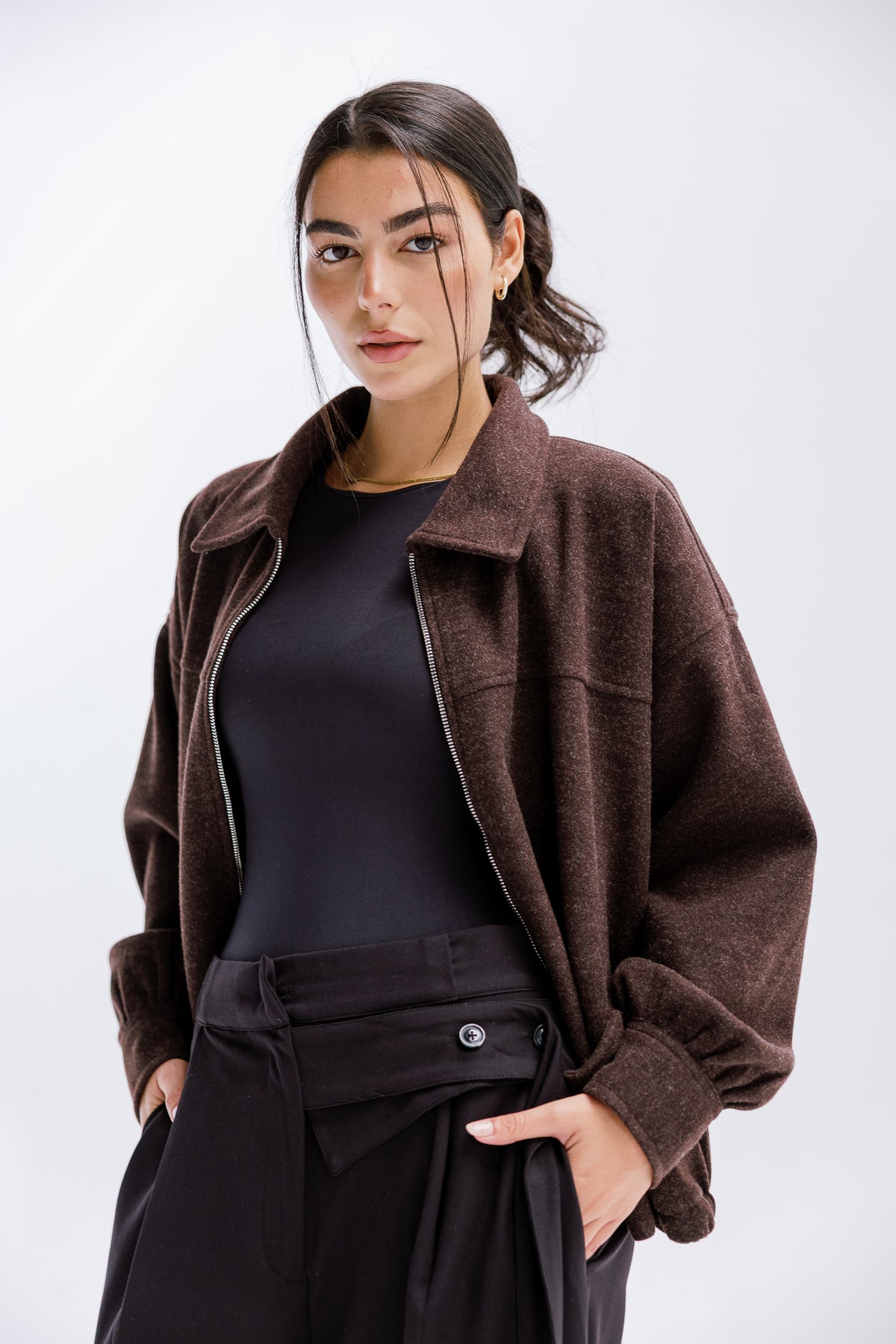 Daily Bomber Jacket in Cocoa