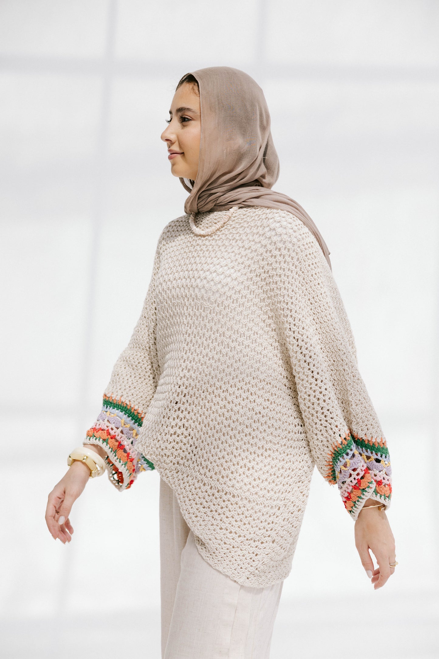 Coral knit top