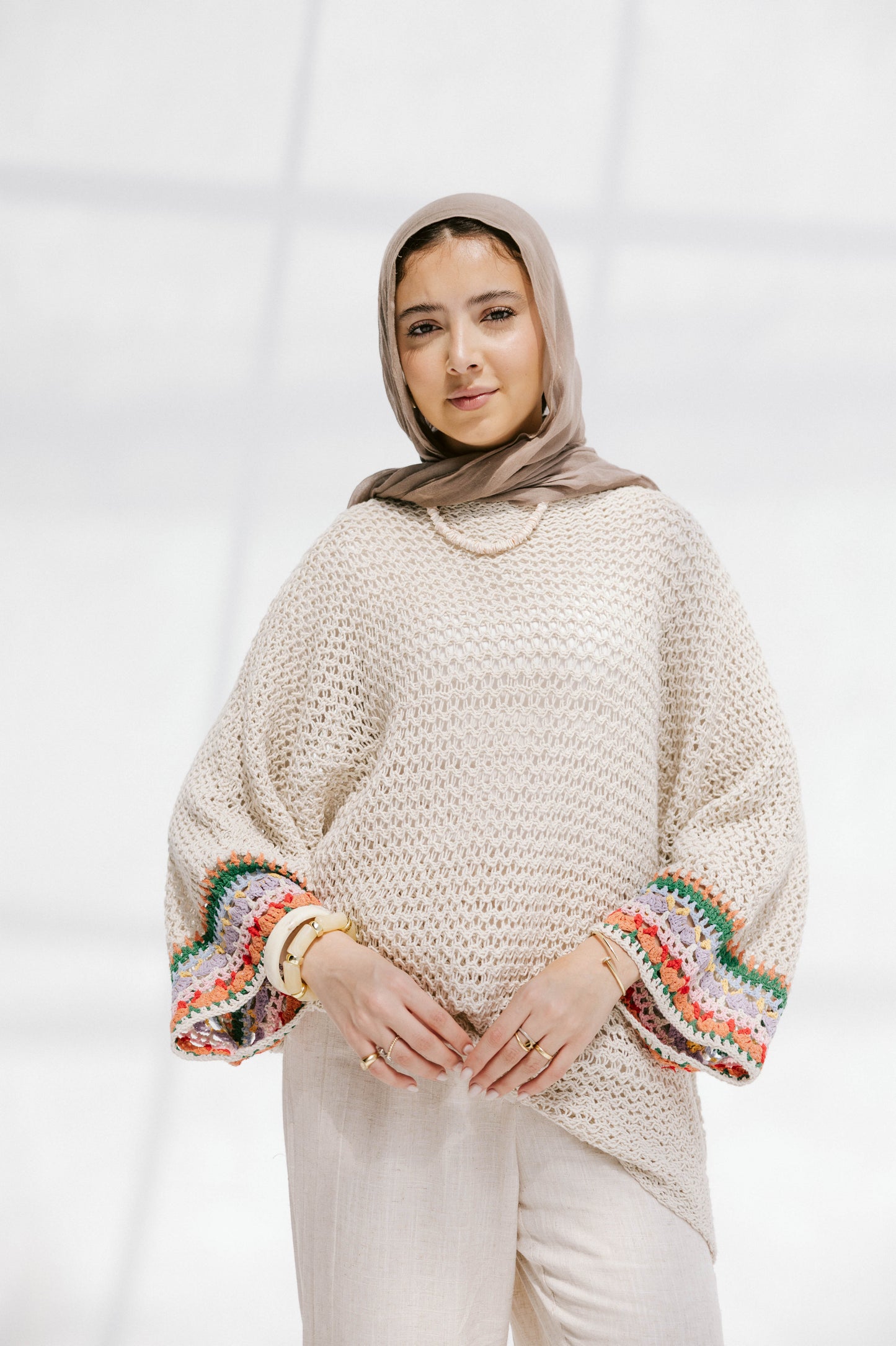 Coral knit top