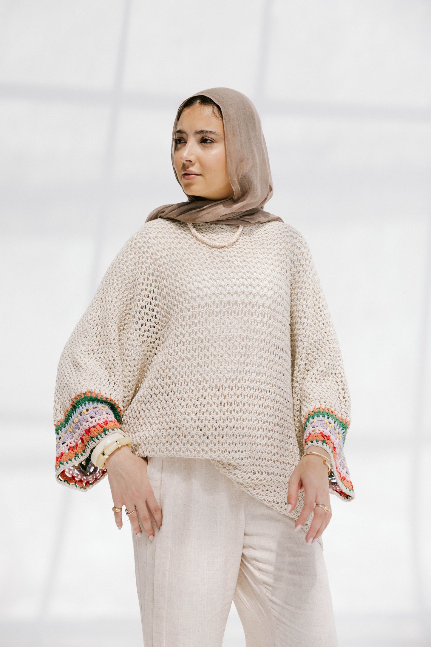 Coral knit top