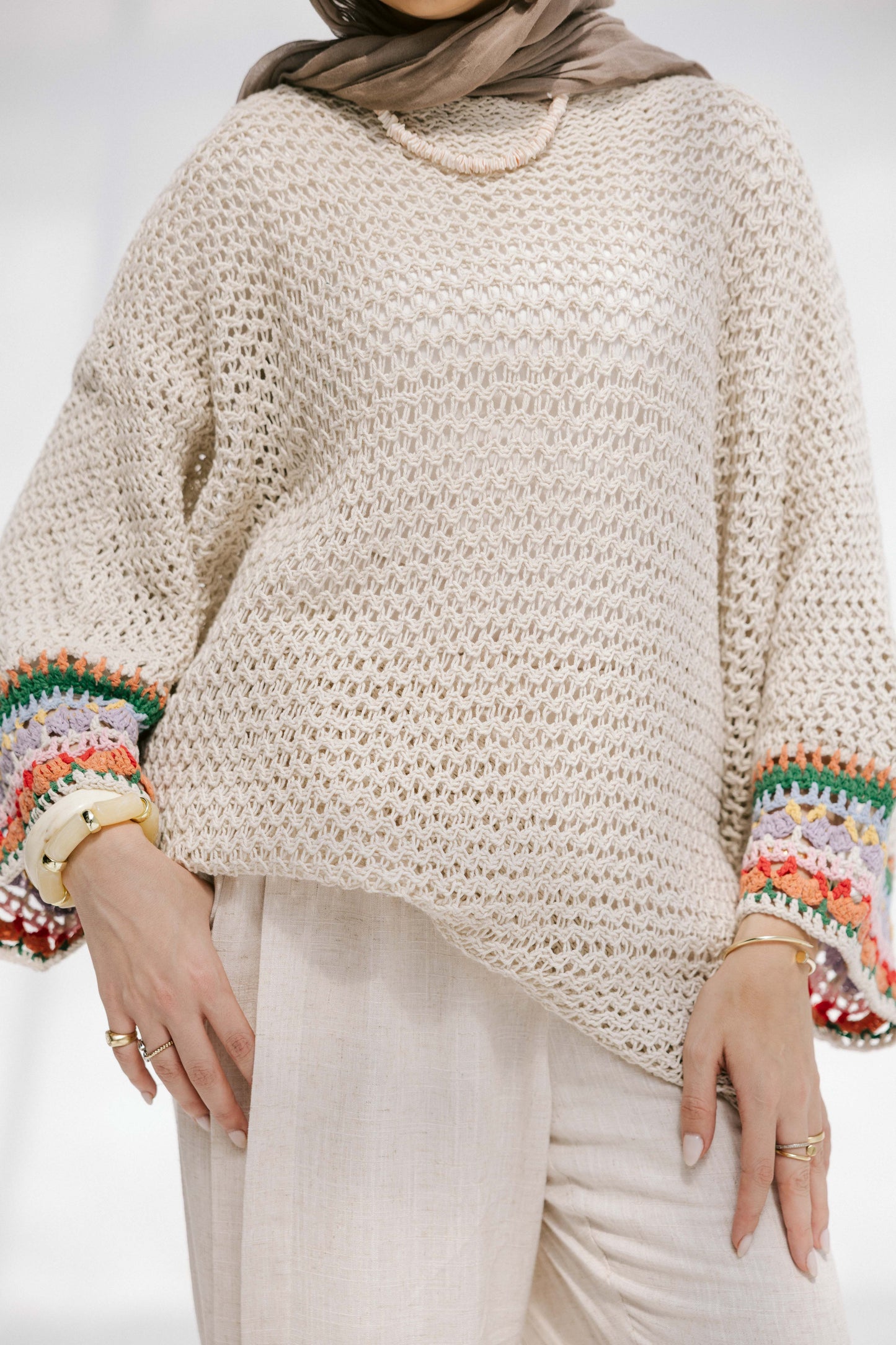Coral knit top
