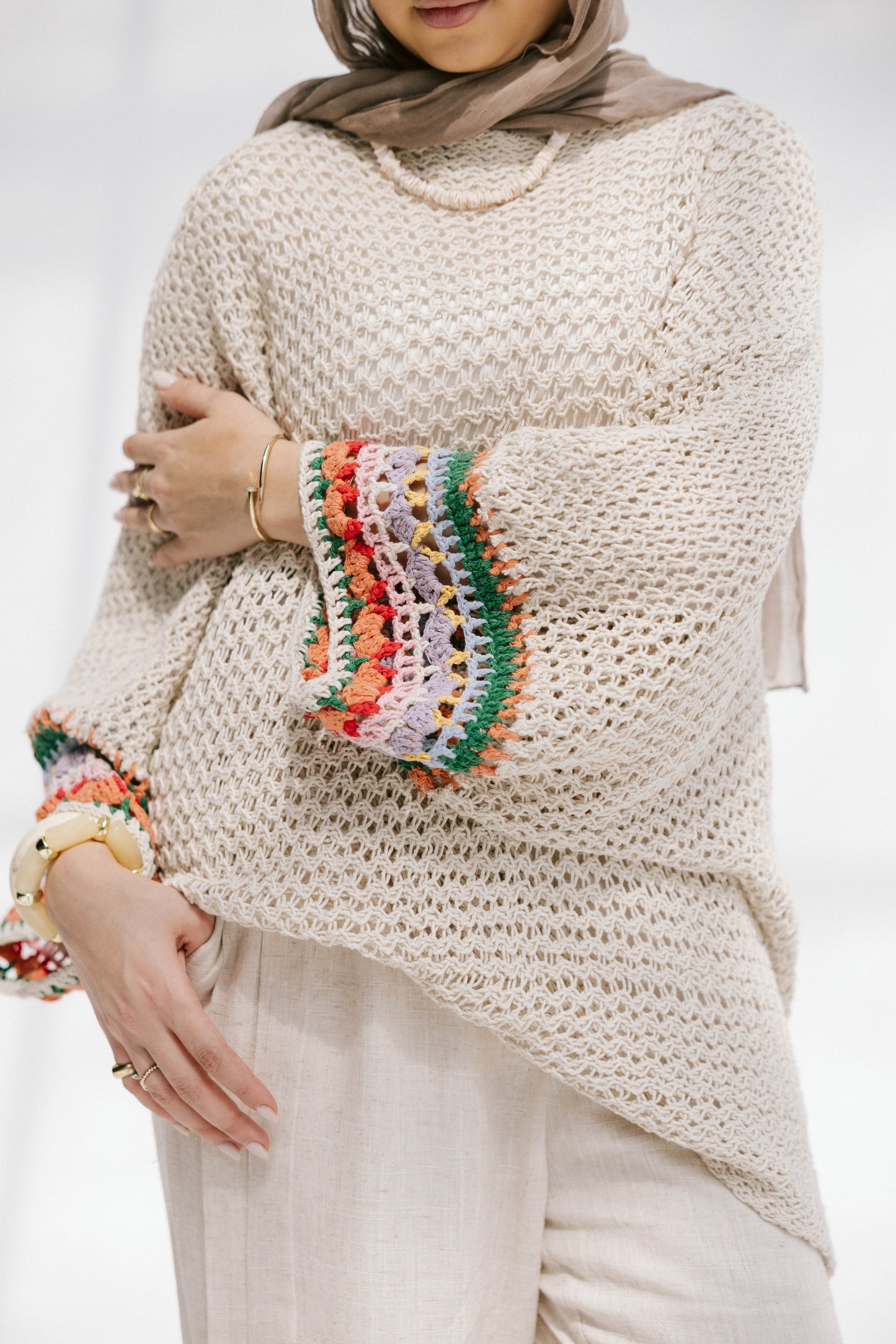 Coral knit top