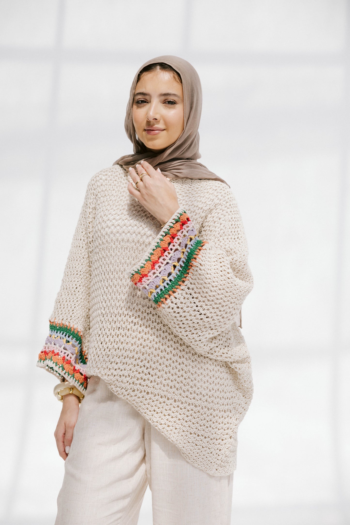 Coral knit top