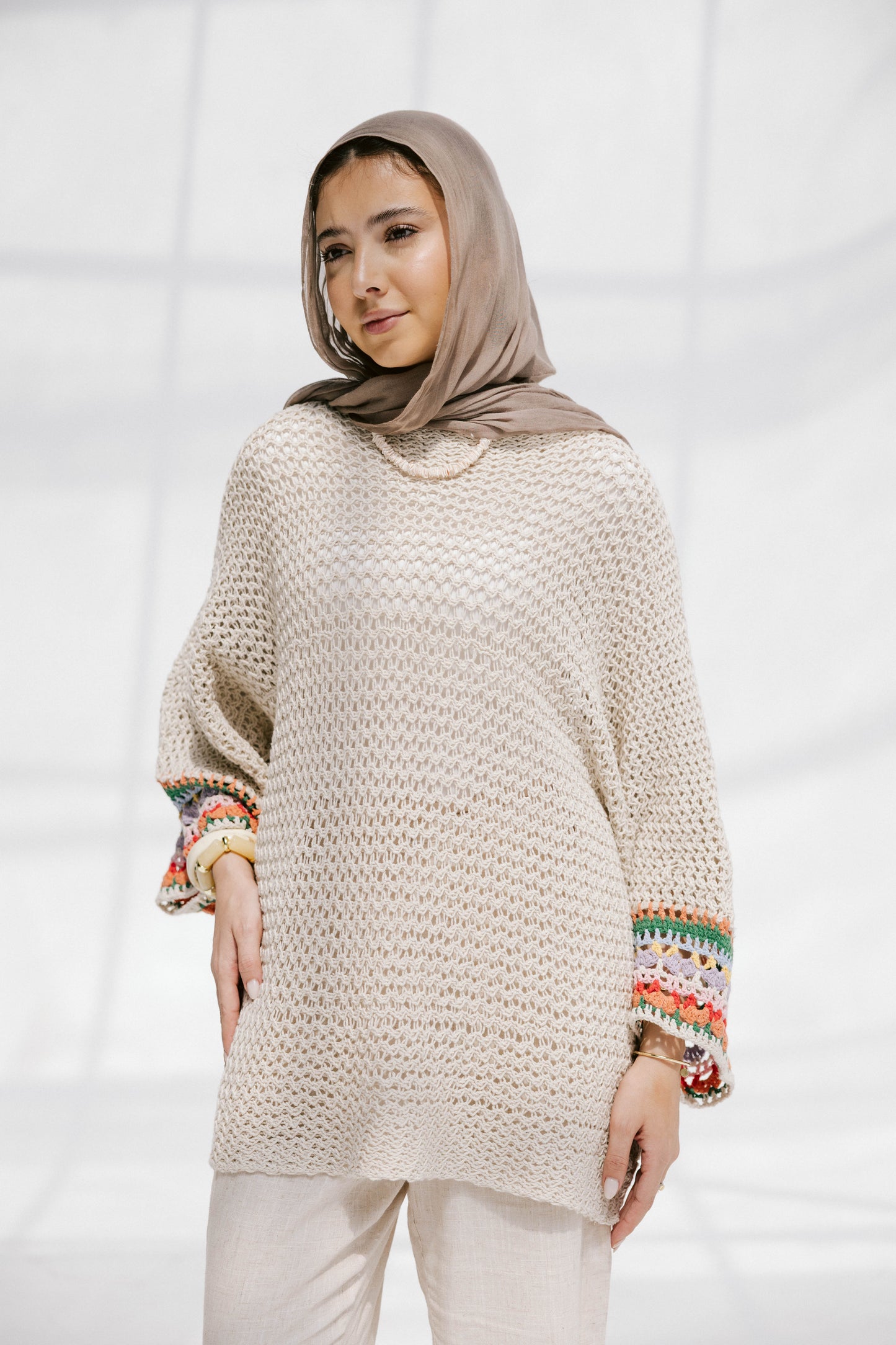 Coral knit top