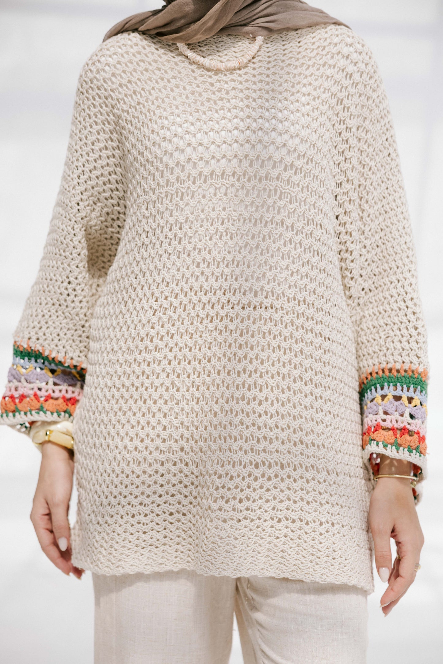 Coral knit top