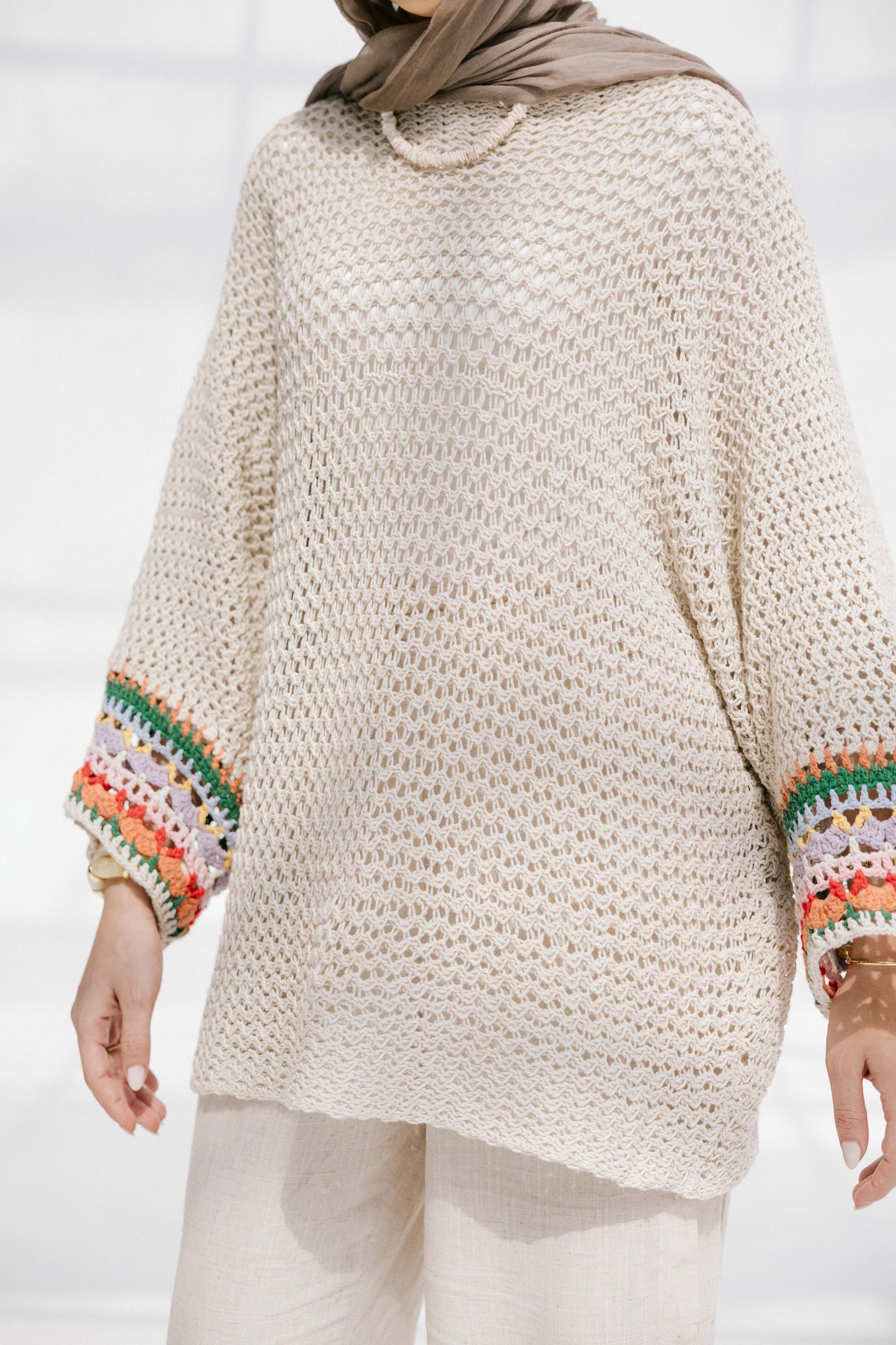 Coral knit top