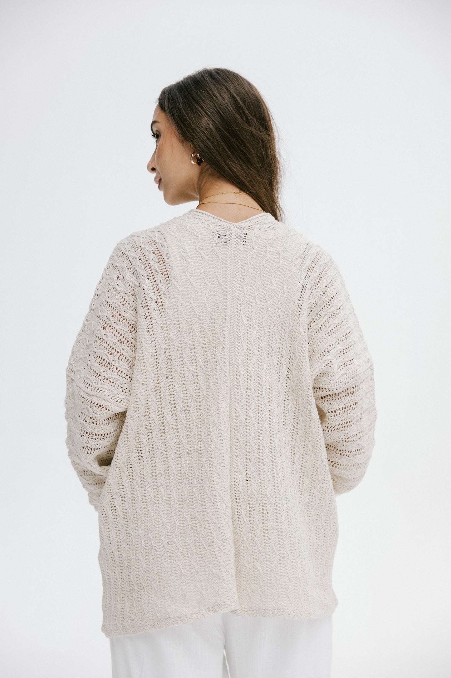Shoreline knit Cardigan in Pink