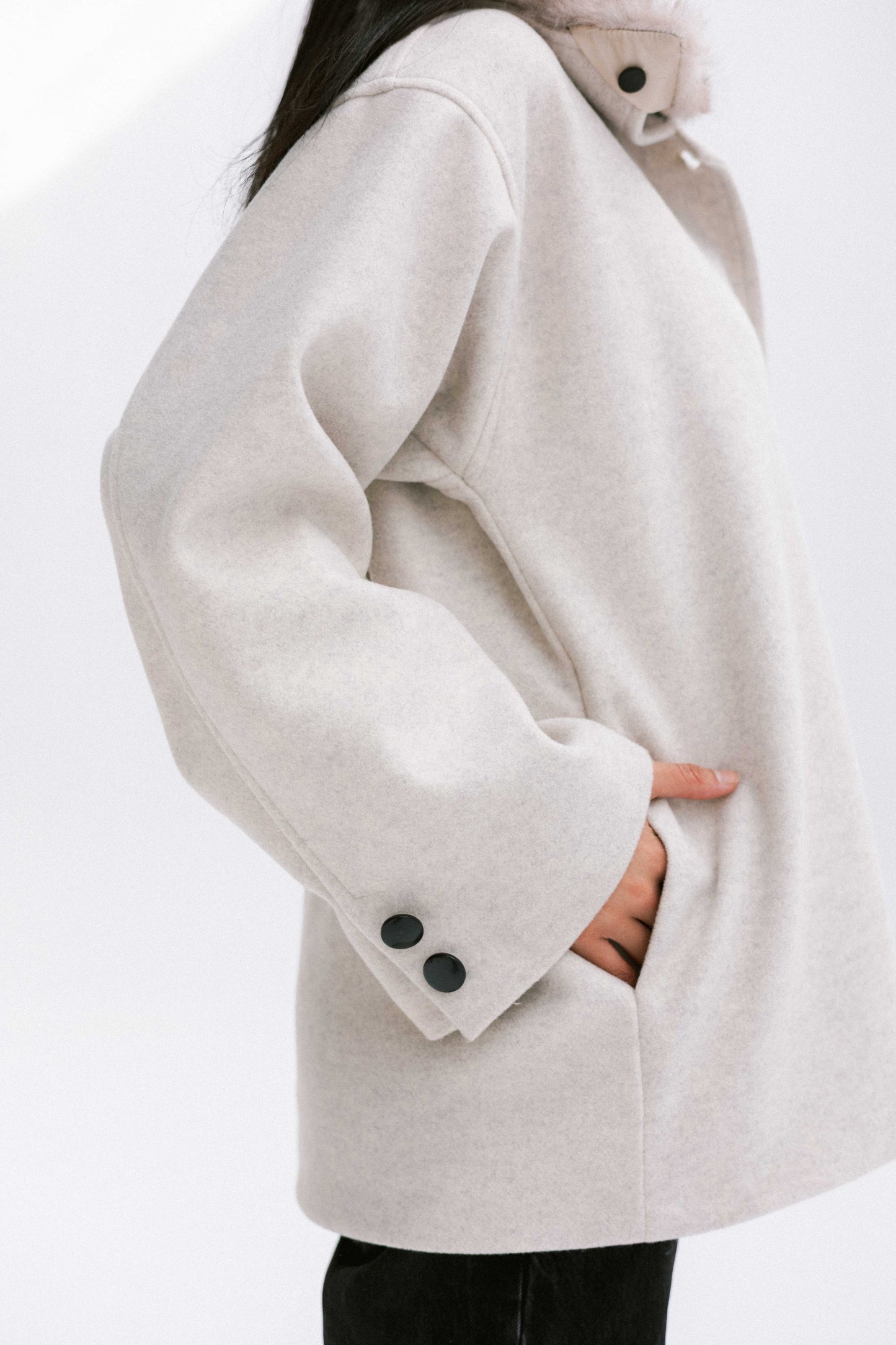 Aurora Fur Jacket in Cream