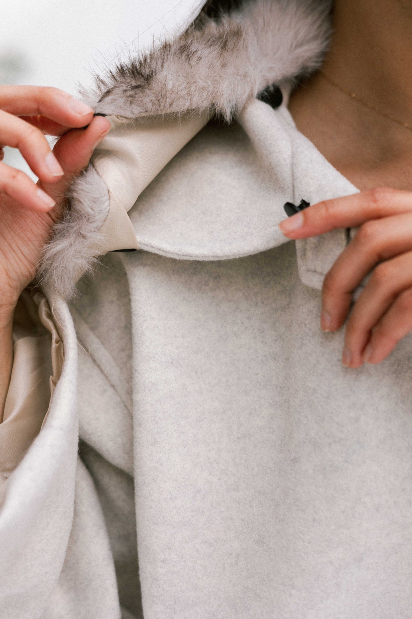 Aurora Fur Jacket in Cream