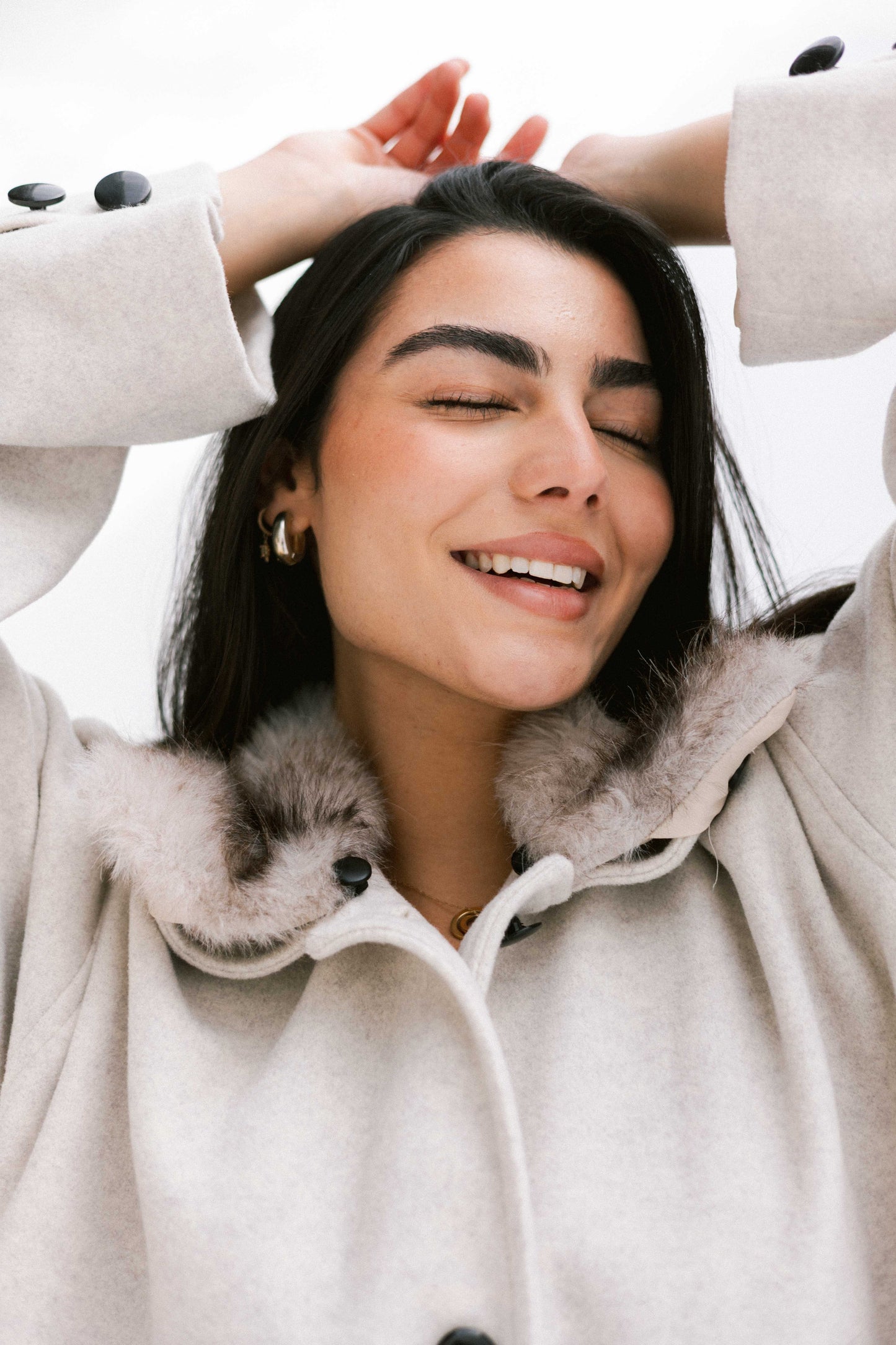 Aurora Fur Jacket in Cream