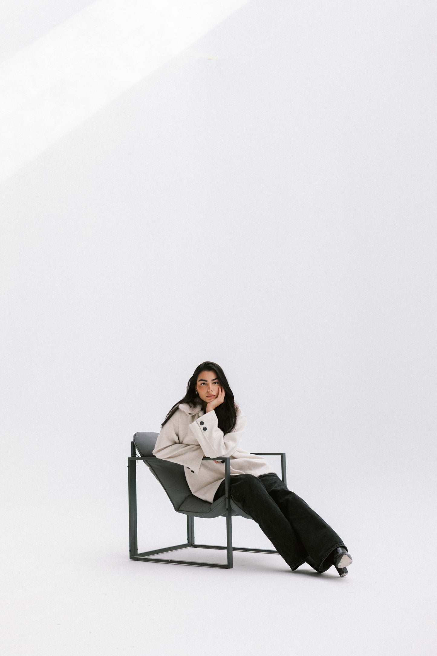 Aurora Fur Jacket in Cream