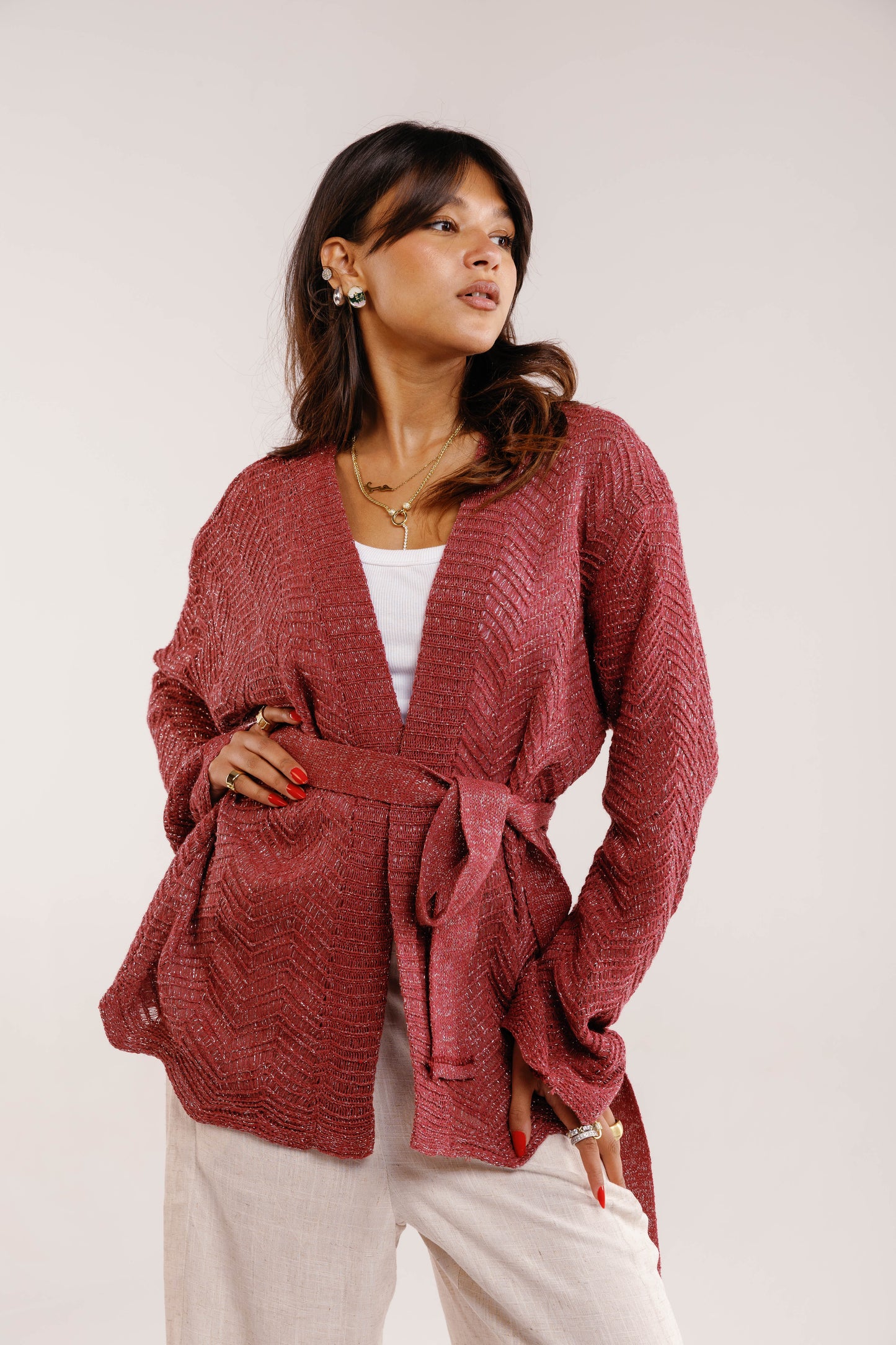 Rosalie Knit 2.0 in Shimmer Cherry