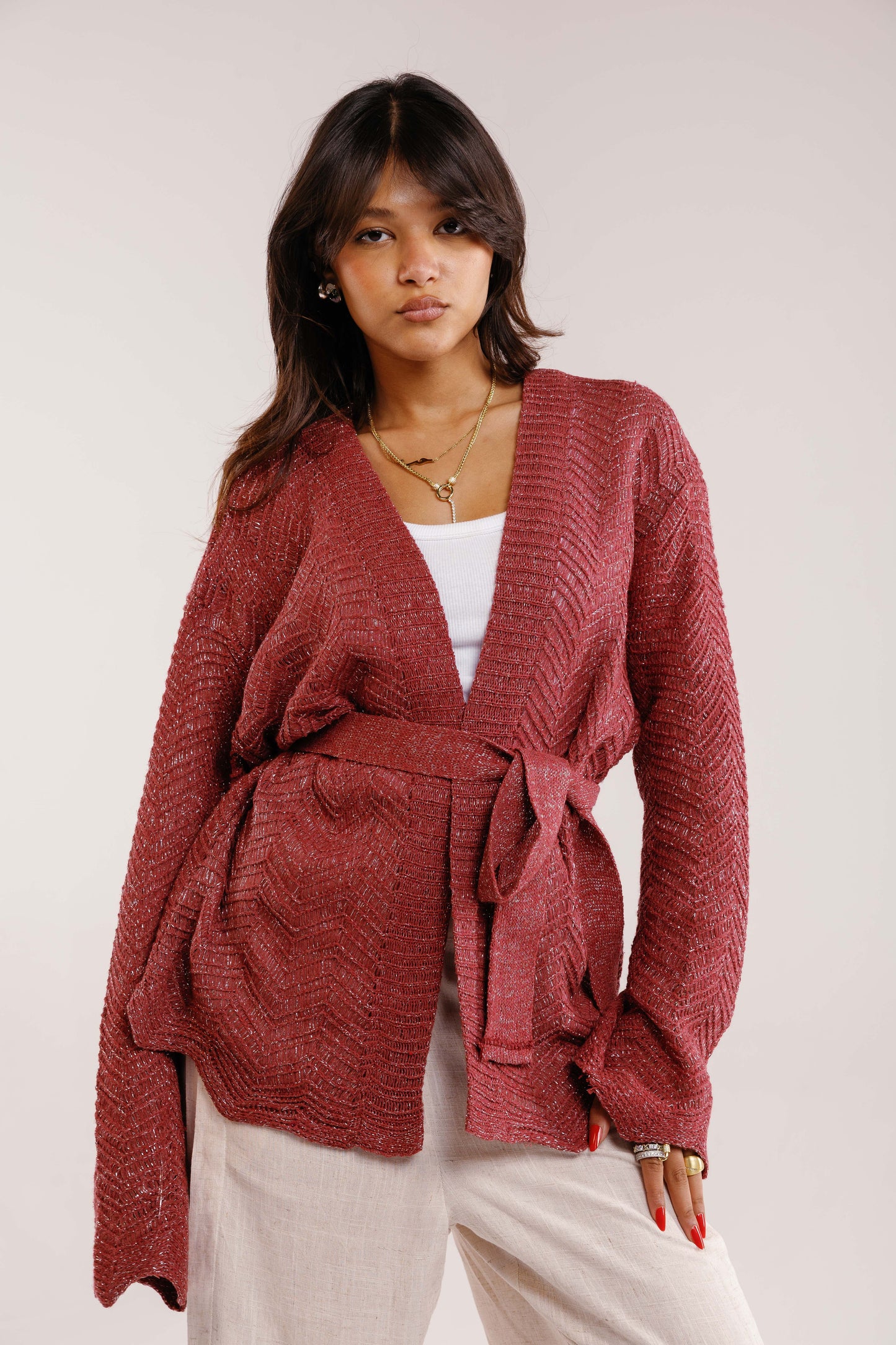 Rosalie Knit 2.0 in Shimmer Cherry
