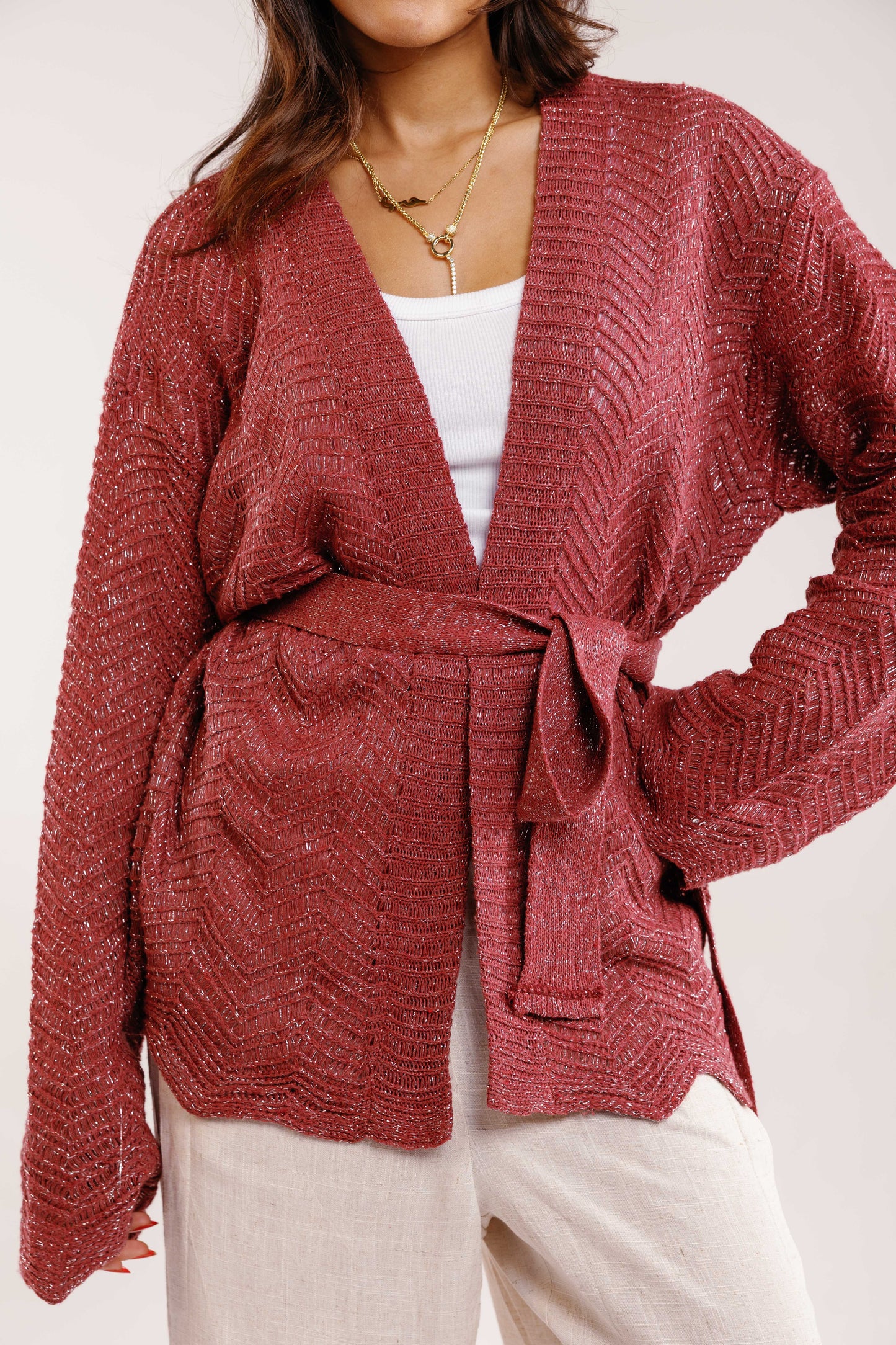 Rosalie Knit 2.0 in Shimmer Cherry