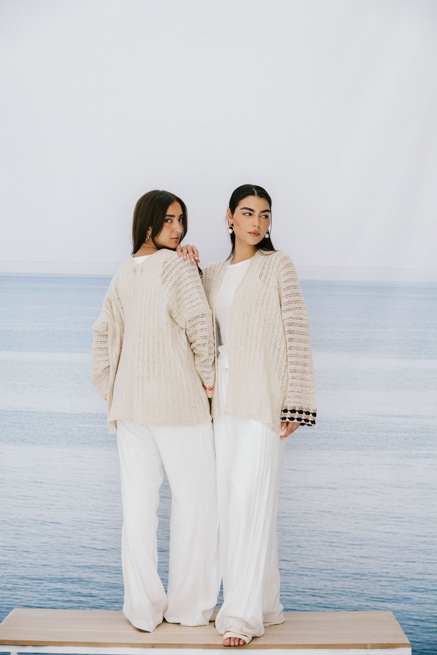 Shoreline knit Cardigan in Pink