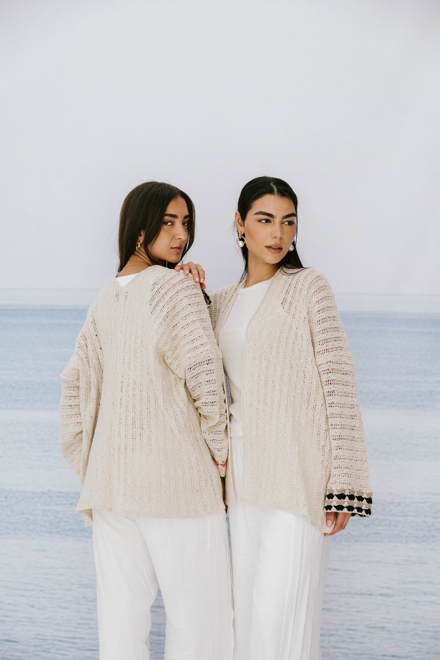 Shoreline knit Cardigan in Pink