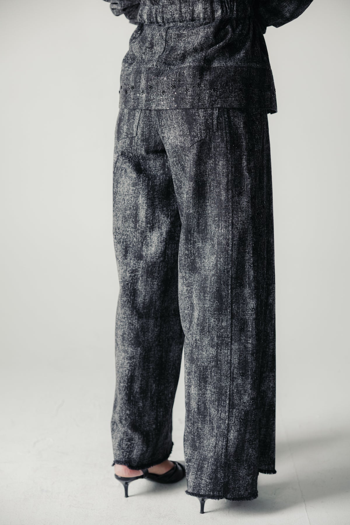 Washed Black Denim Set