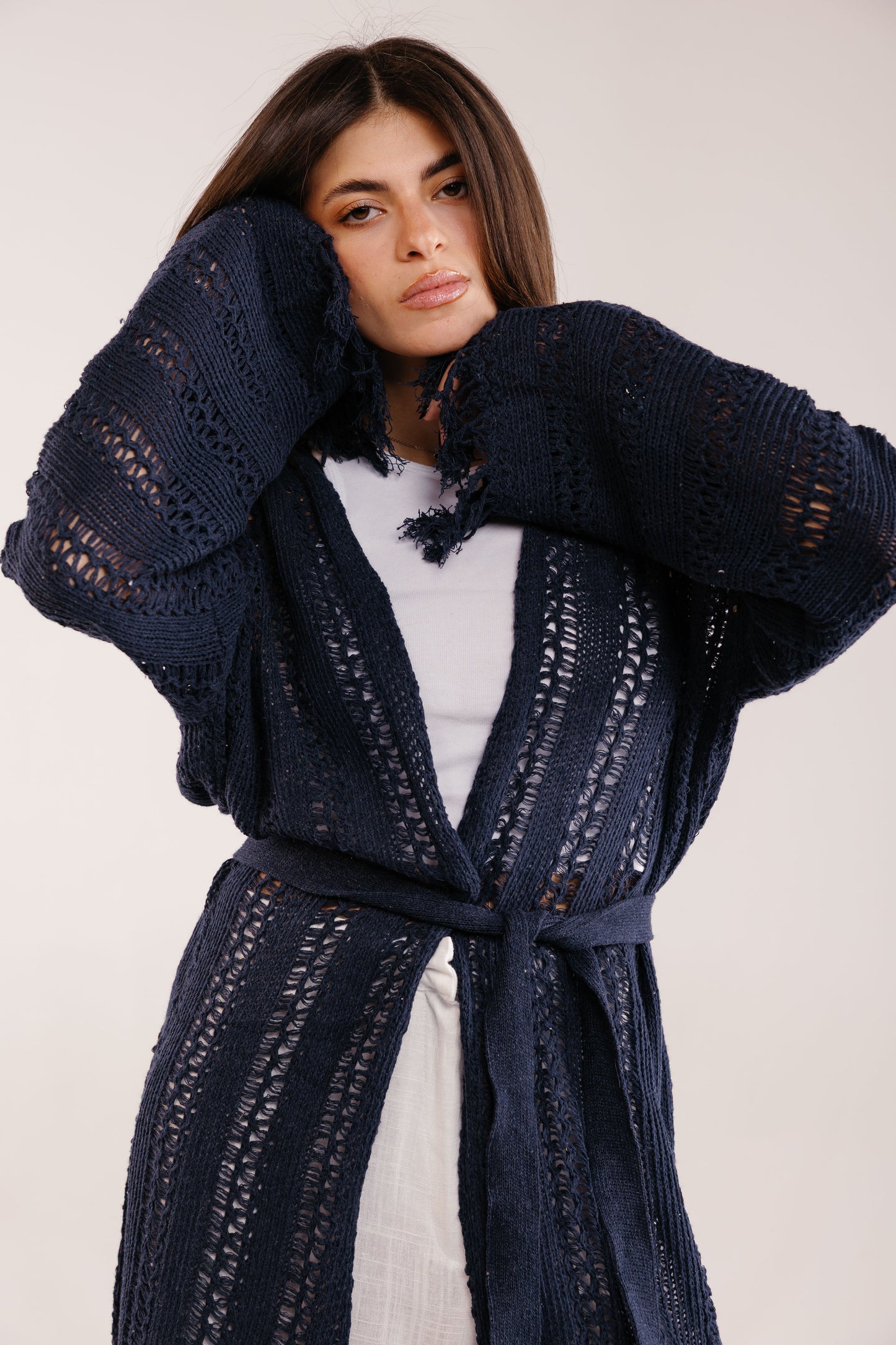 The Whisper Knit in Navy