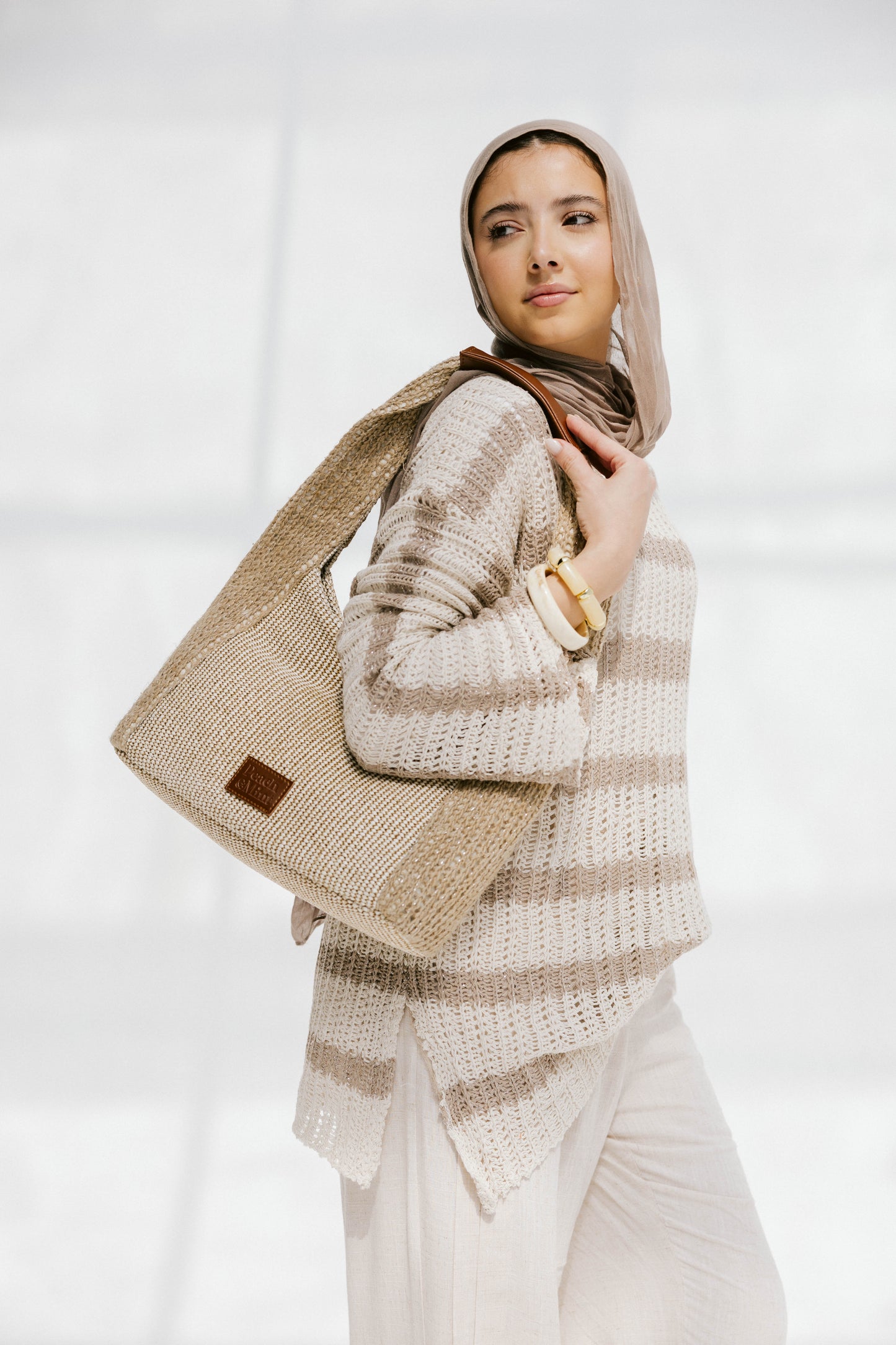 Cabana knit top in beige