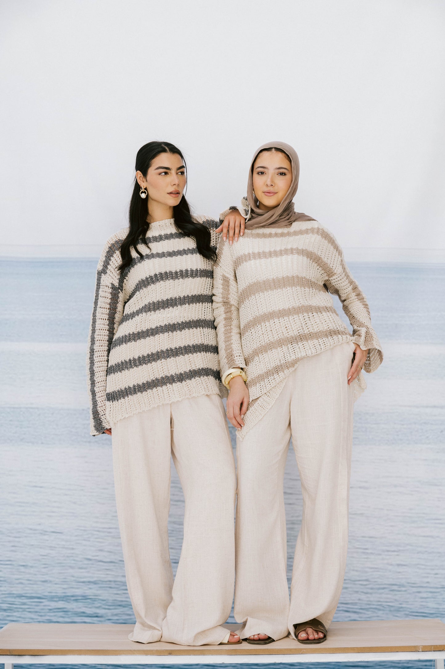Cabana knit top in Gray