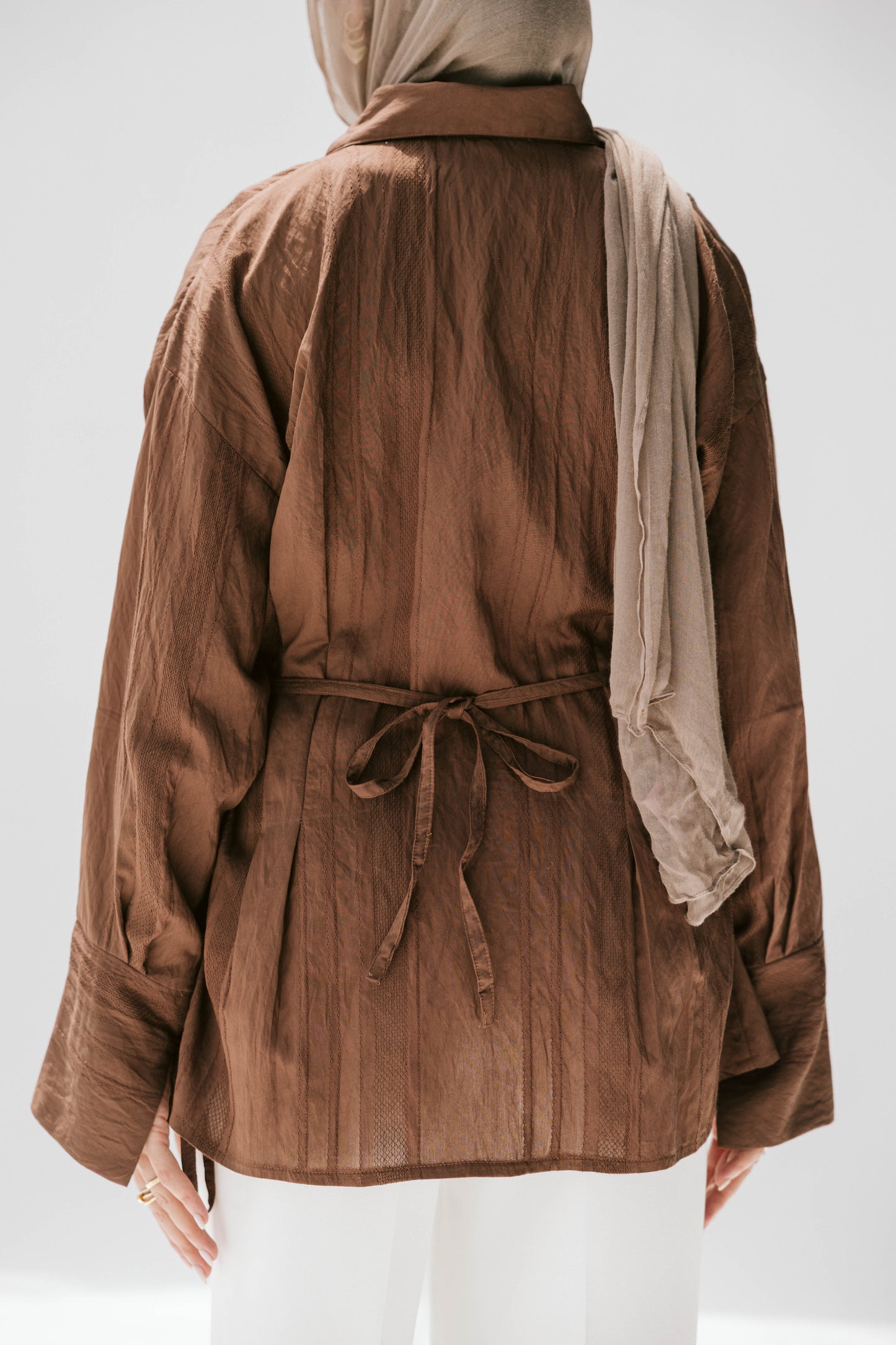 The Hourglass blouse in bronze