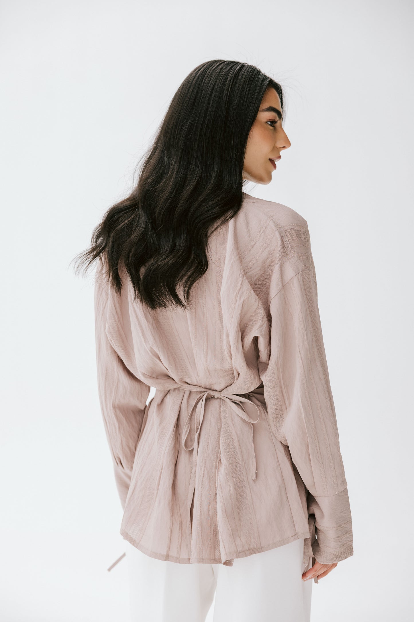 The Hourglass blouse in Taupe