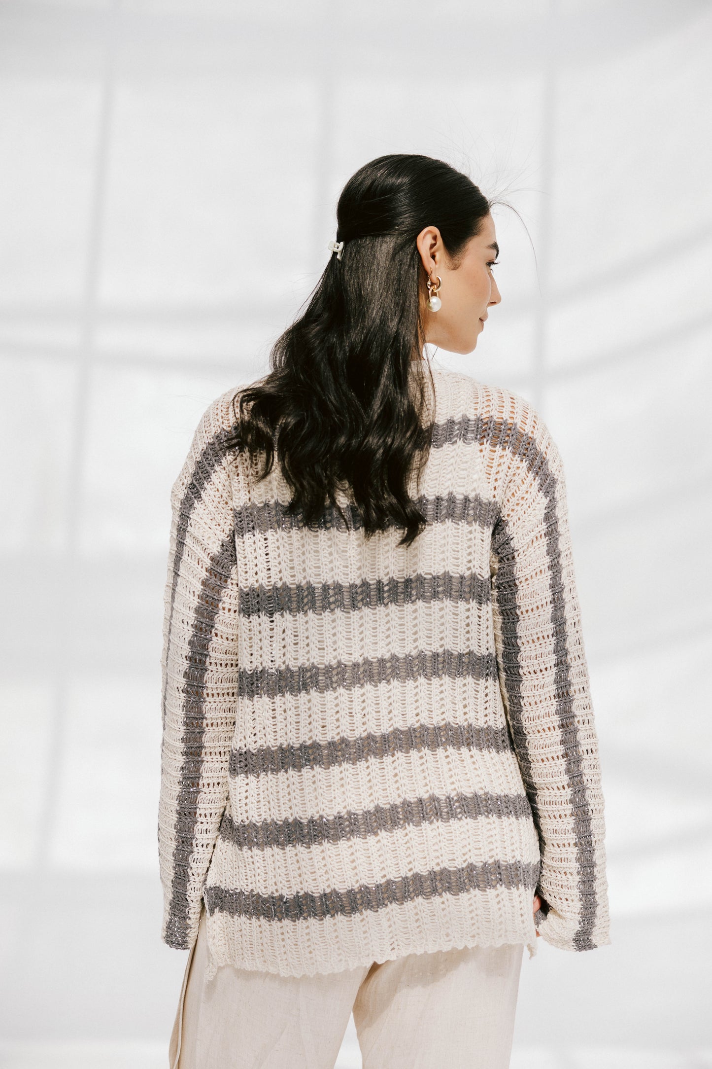 Cabana knit top in Gray