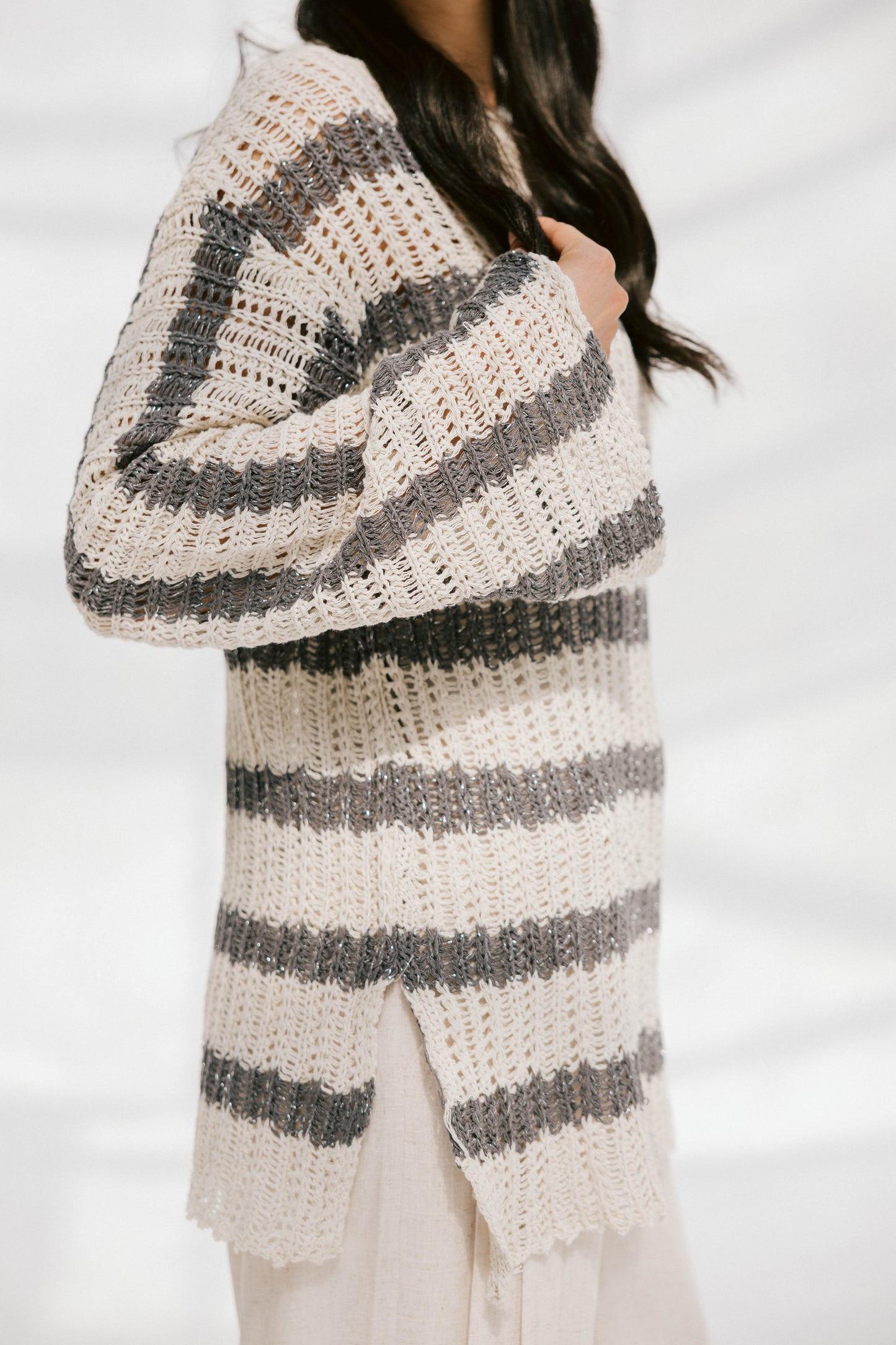 Cabana knit top in Gray