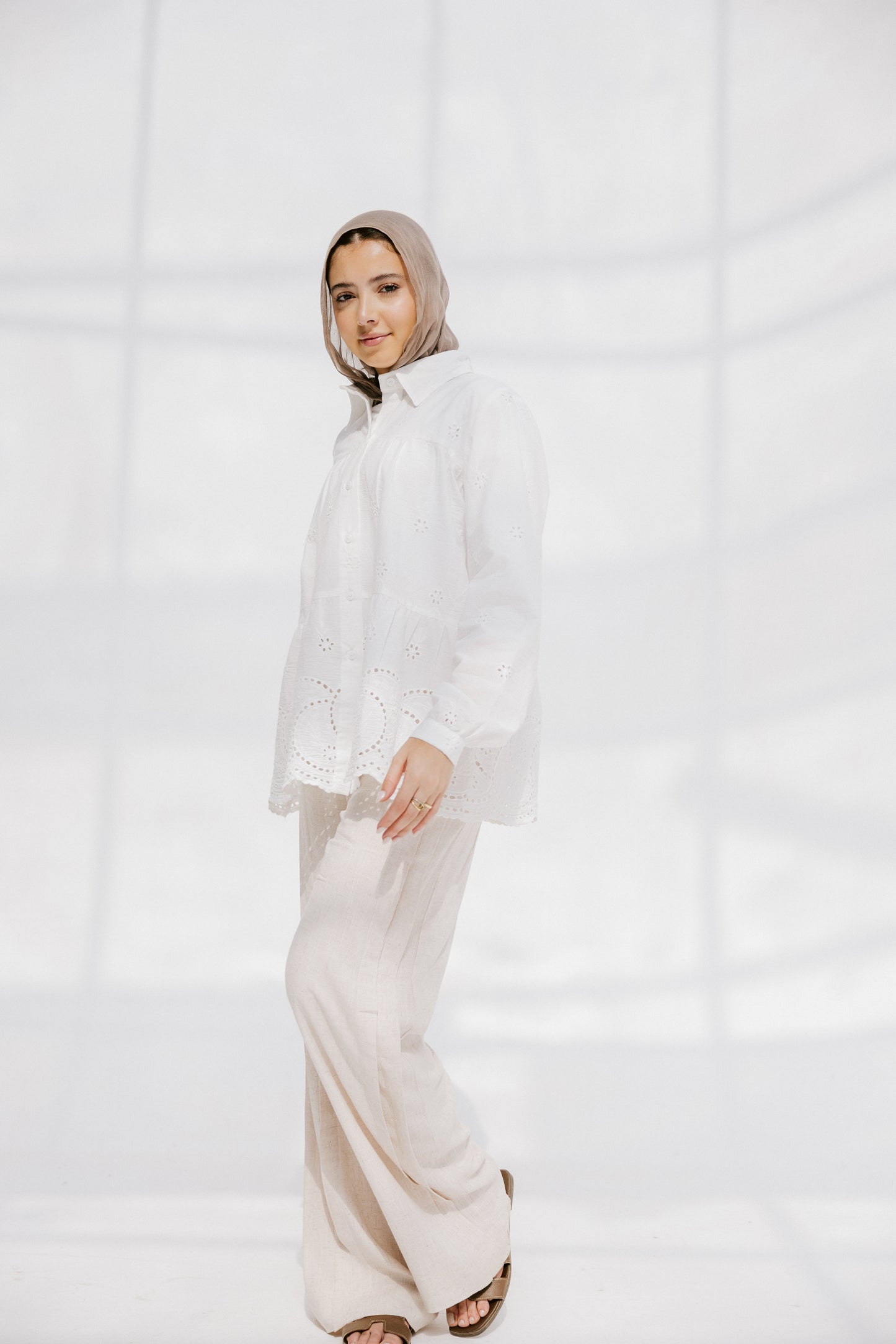 Sea Wave blouse in White