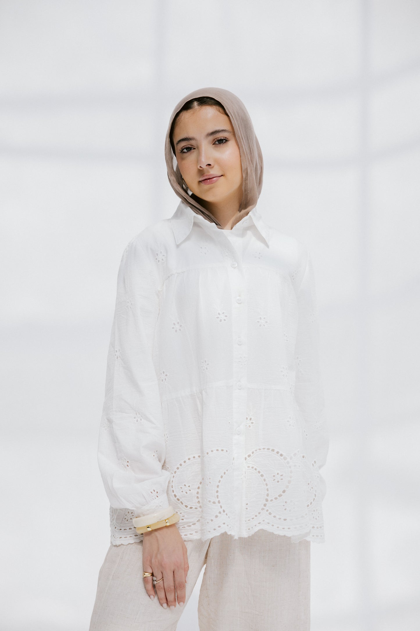 Sea Wave blouse in White