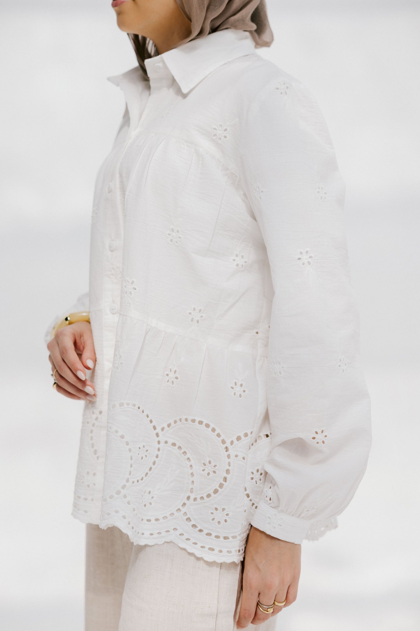 Sea Wave blouse in White