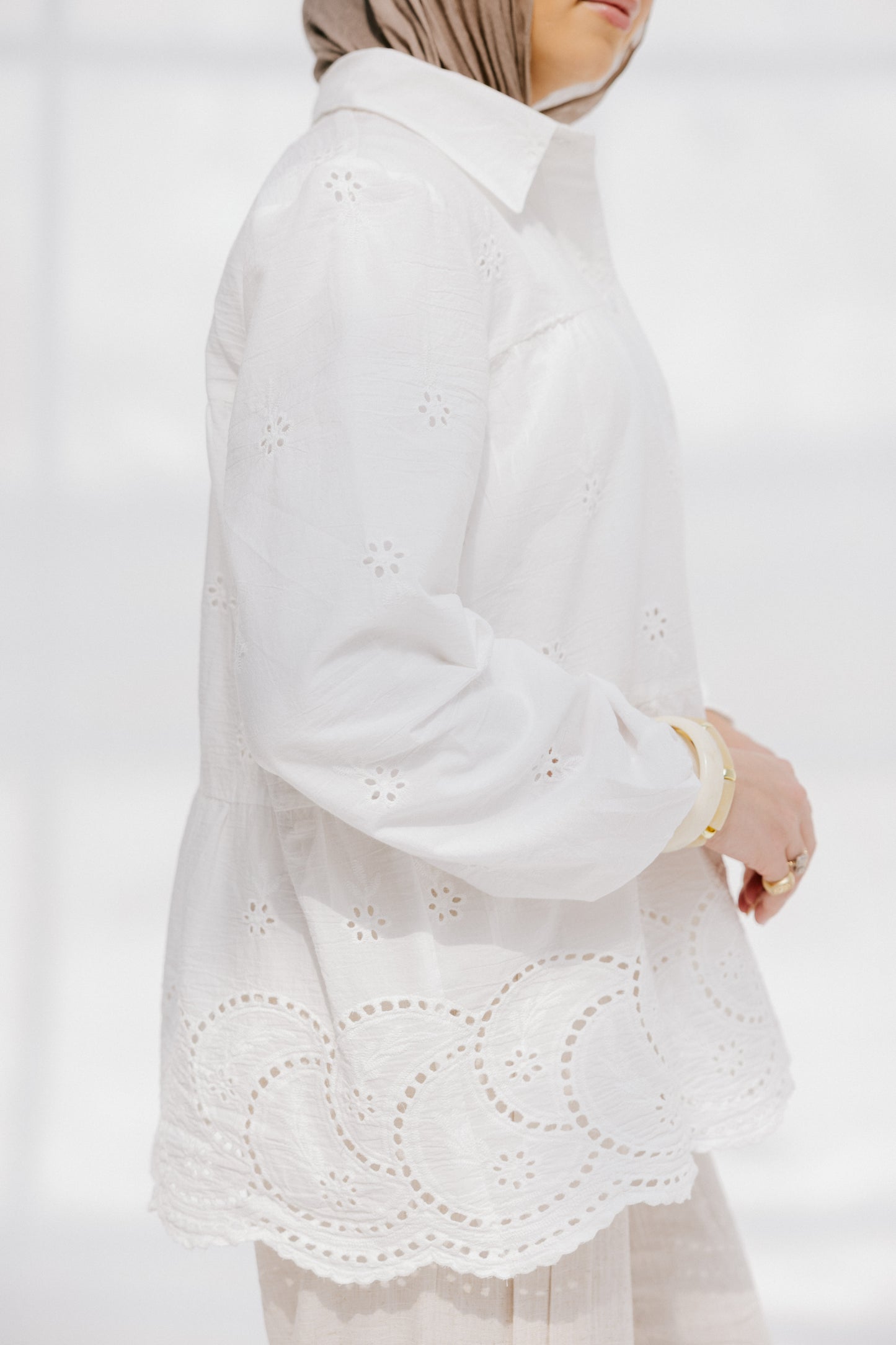 Sea Wave blouse in White