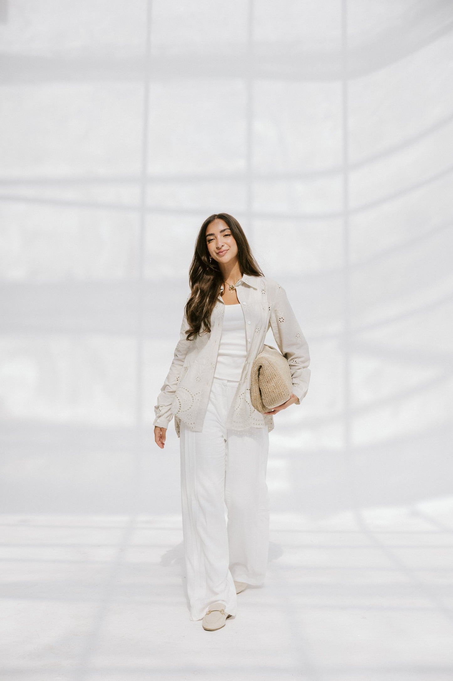 Sea Wave blouse in Beige