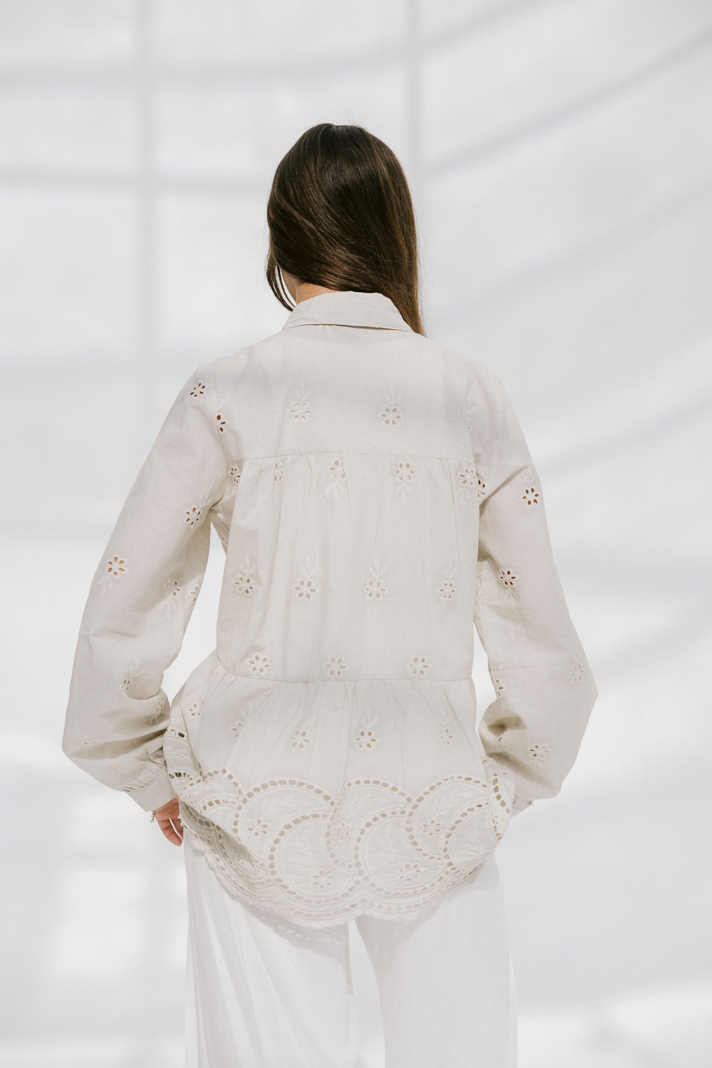 Sea Wave blouse in Beige