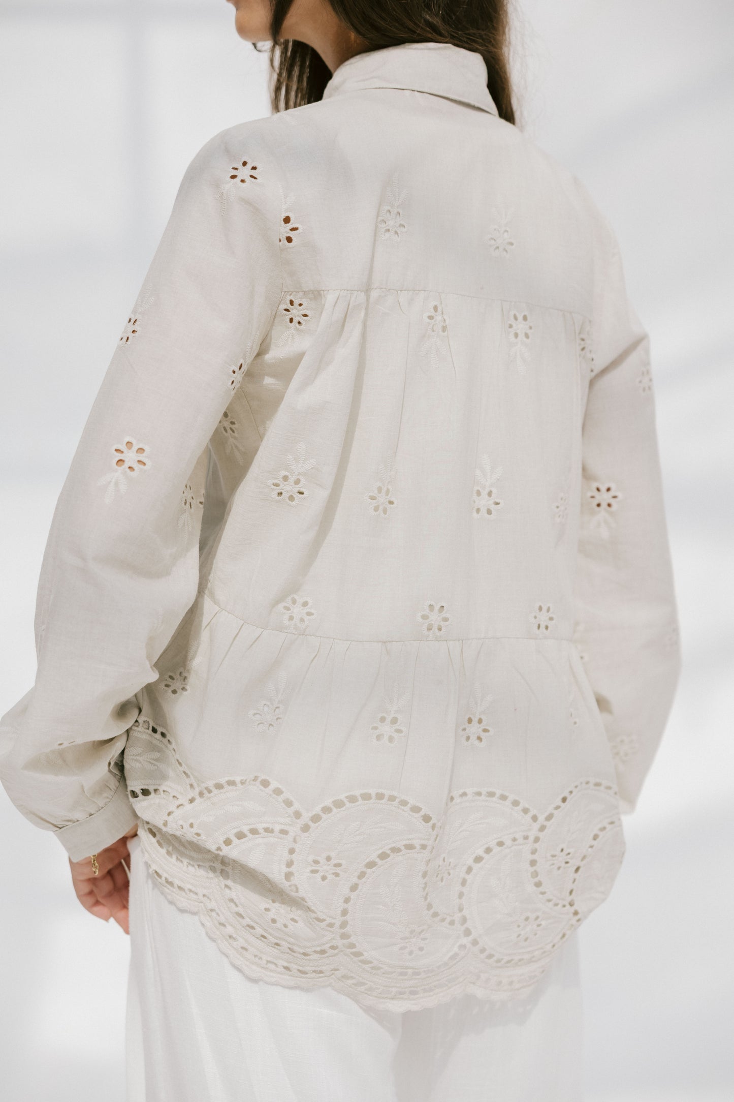 Sea Wave blouse in Beige