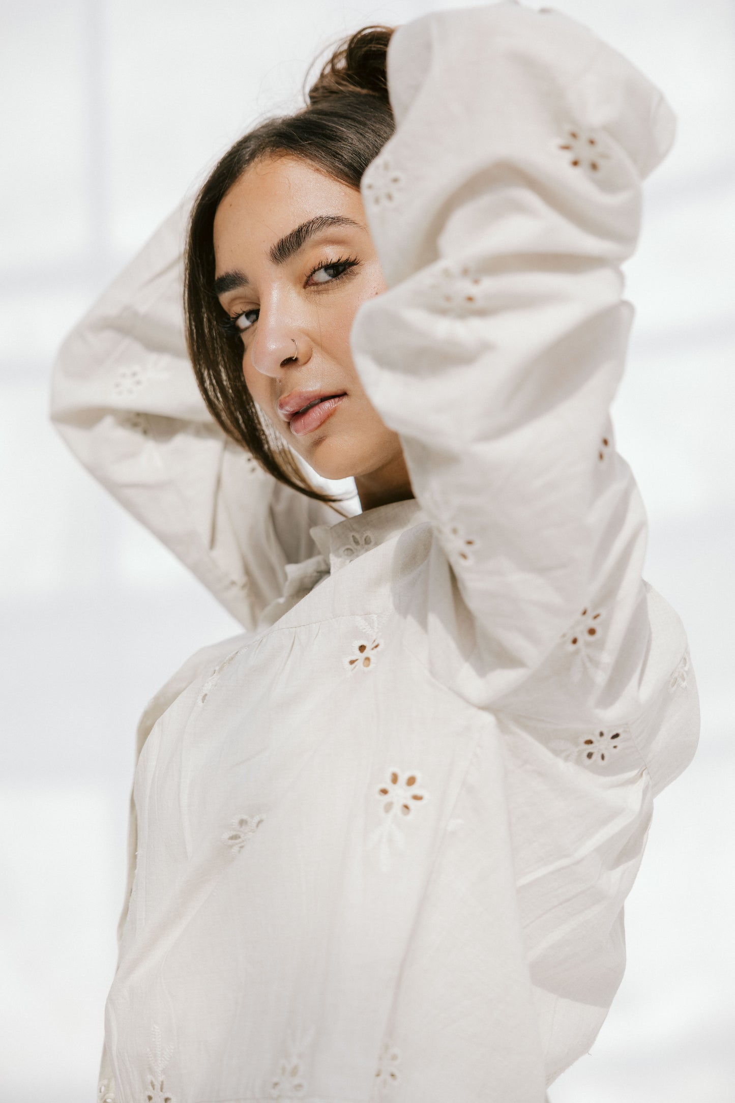 Sea Wave blouse in Beige