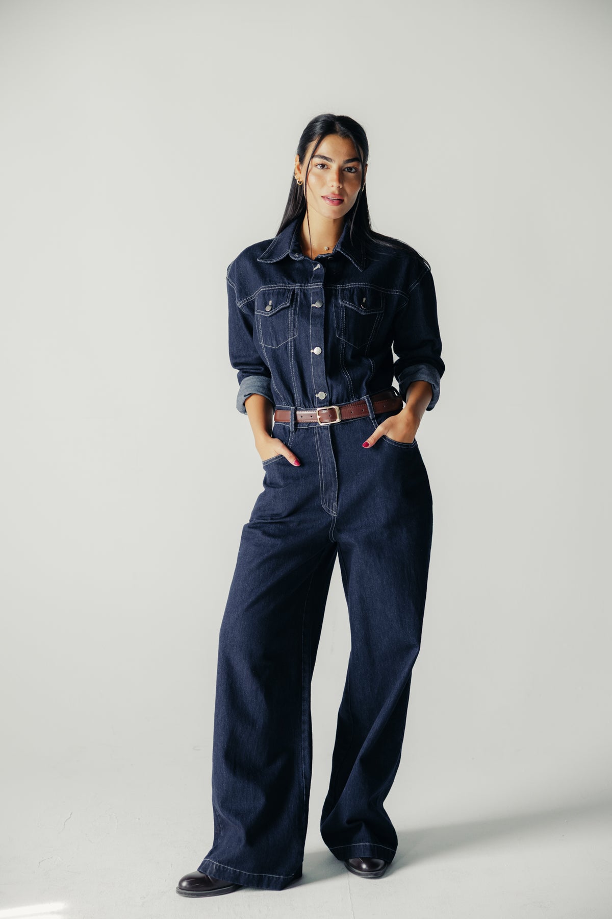 New Clara Jumpsuit in Raw Denim