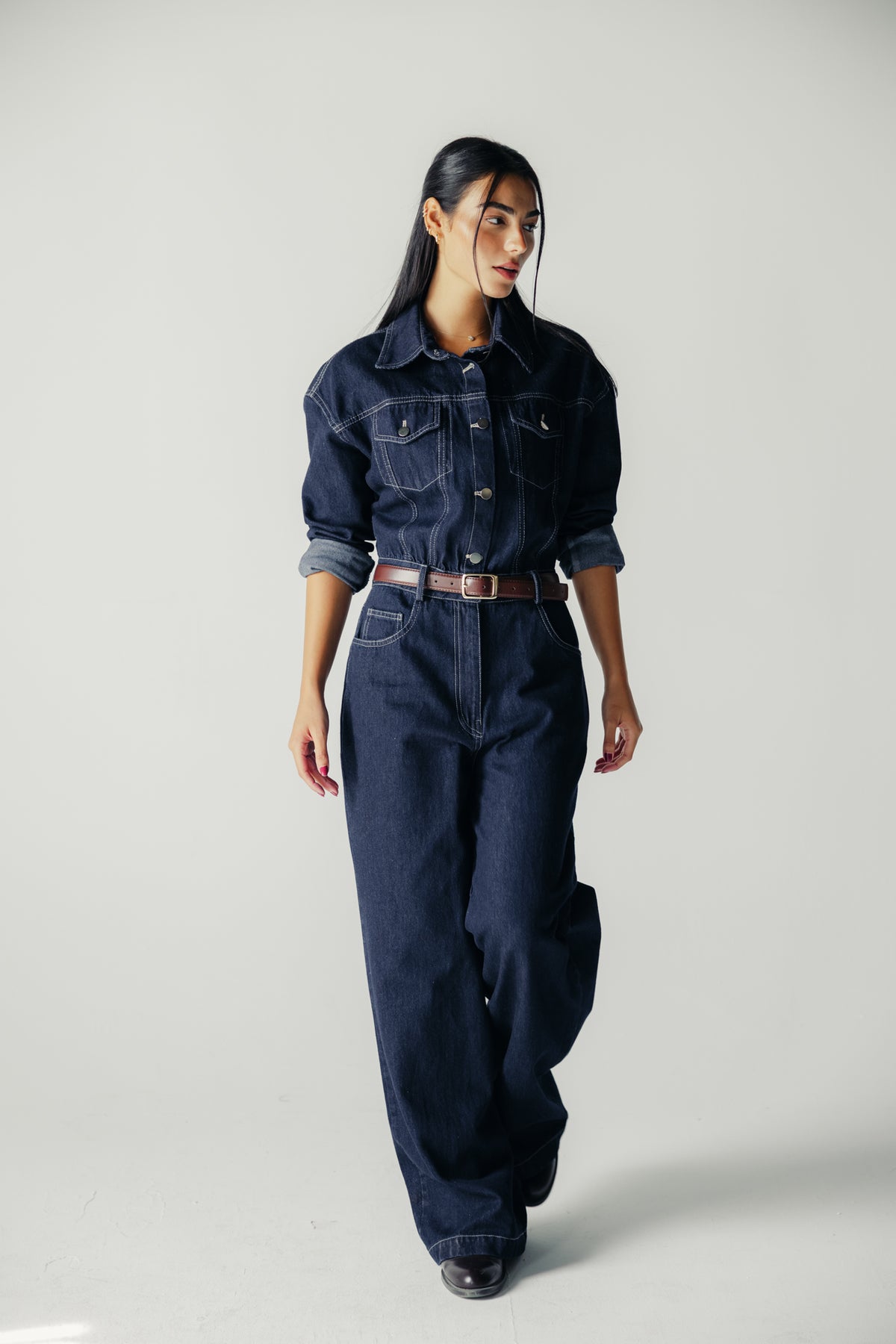 New Clara Jumpsuit in Raw Denim