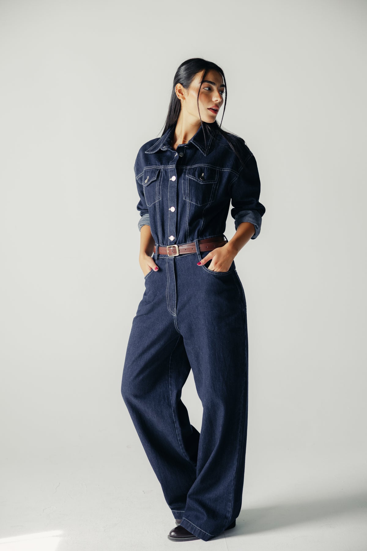 New Clara Jumpsuit in Raw Denim