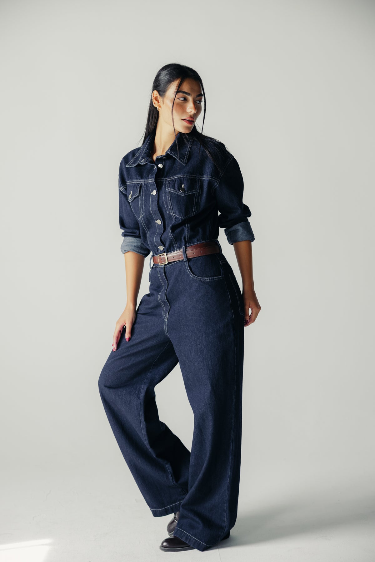 New Clara Jumpsuit in Raw Denim