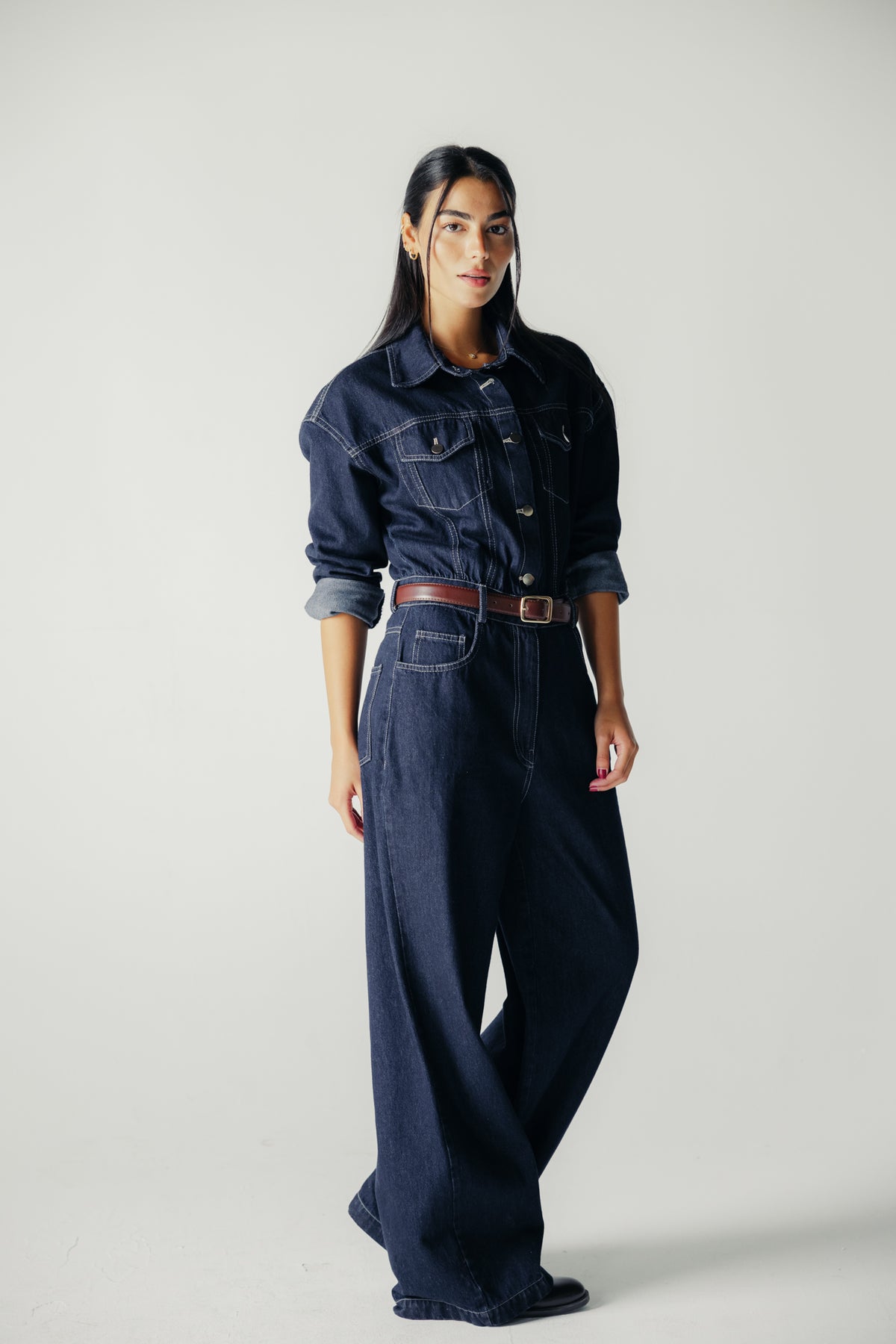 New Clara Jumpsuit in Raw Denim