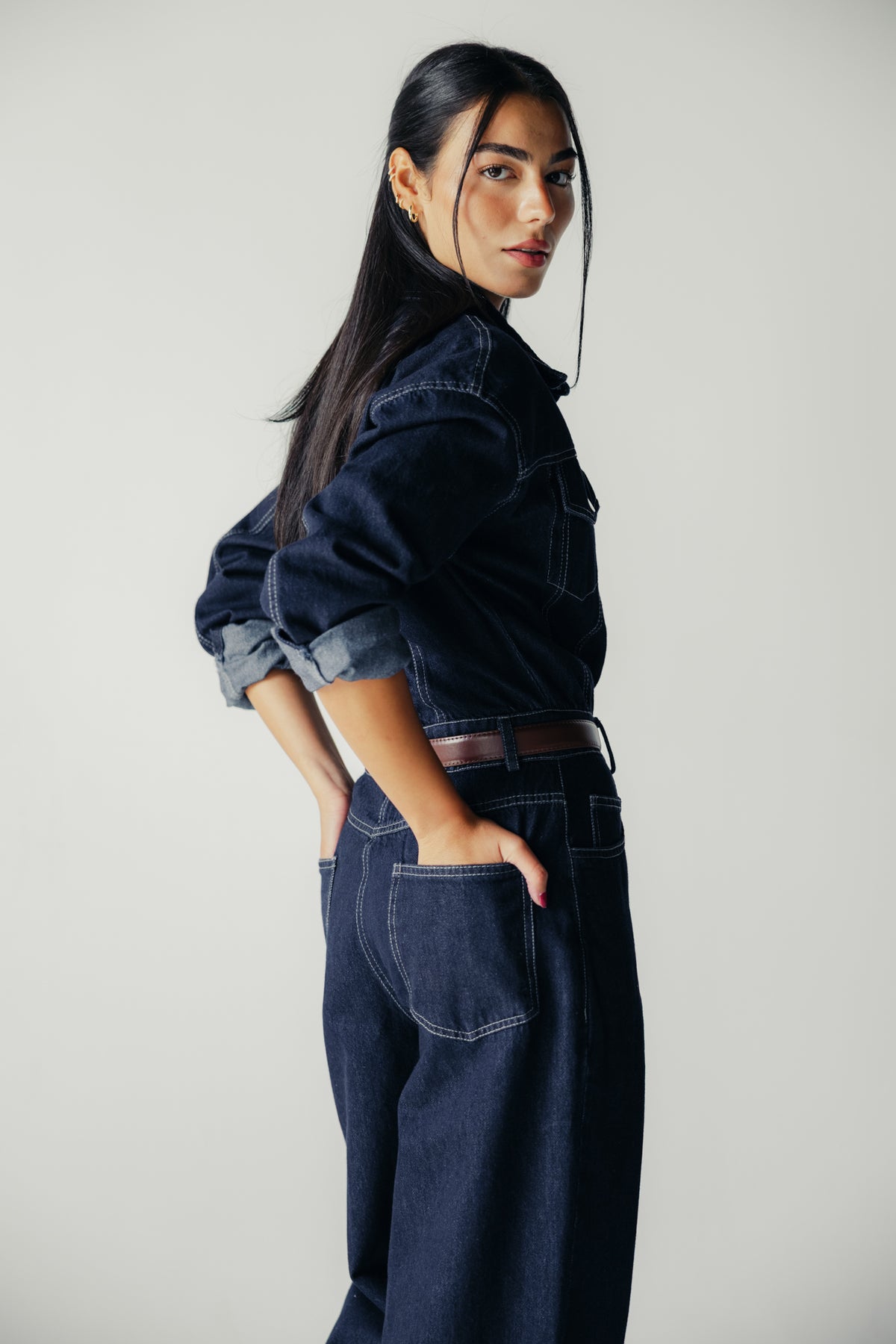 New Clara Jumpsuit in Raw Denim