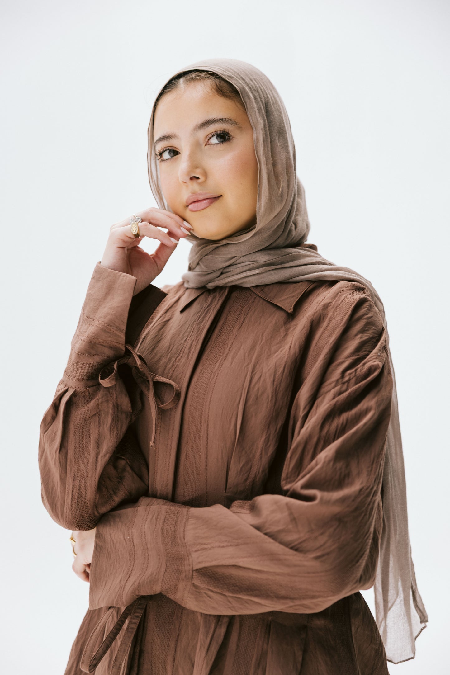 The Hourglass blouse in bronze
